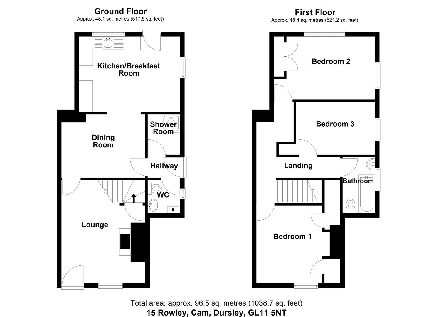 Floorplan for Rowley, Cam, Dursley