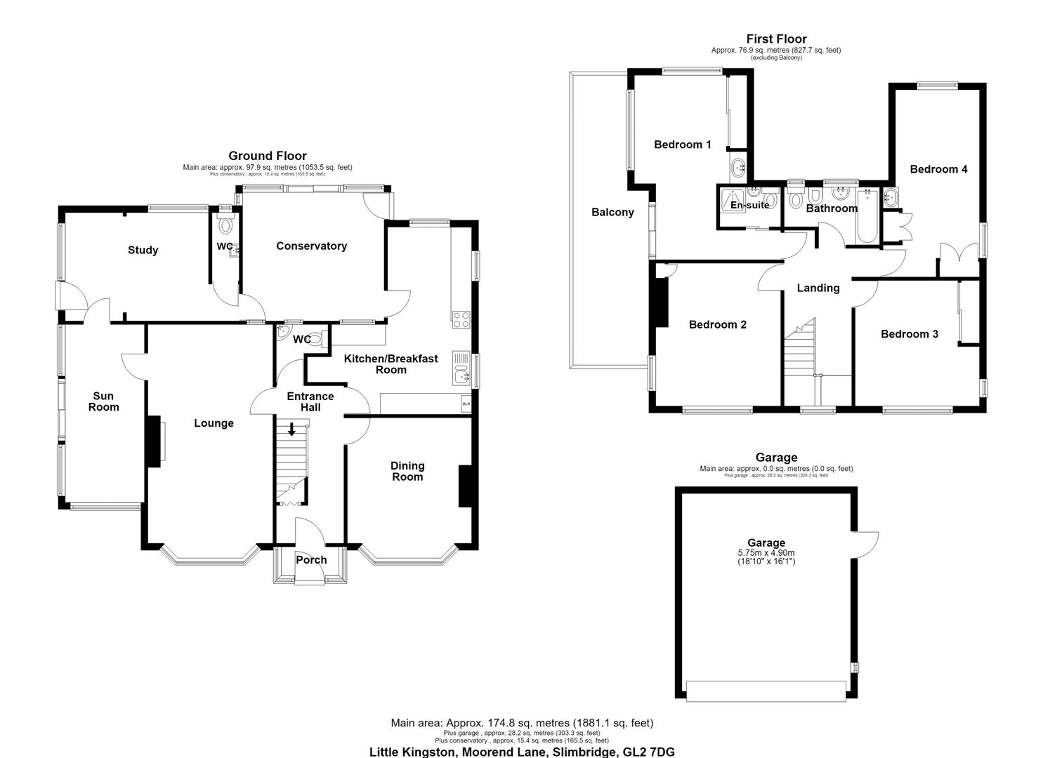 Floorplan for Moorend Lane, Slimbridge