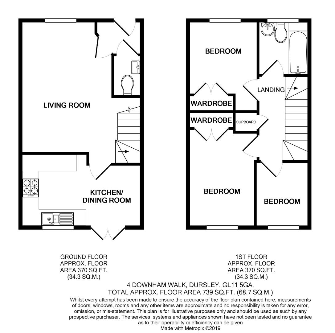 Floorplan for Downham Walk, Dursley