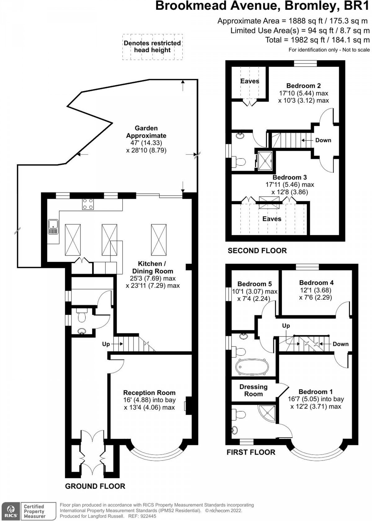 Floorplan for Brookmead Avenue, Bromley, BR1
