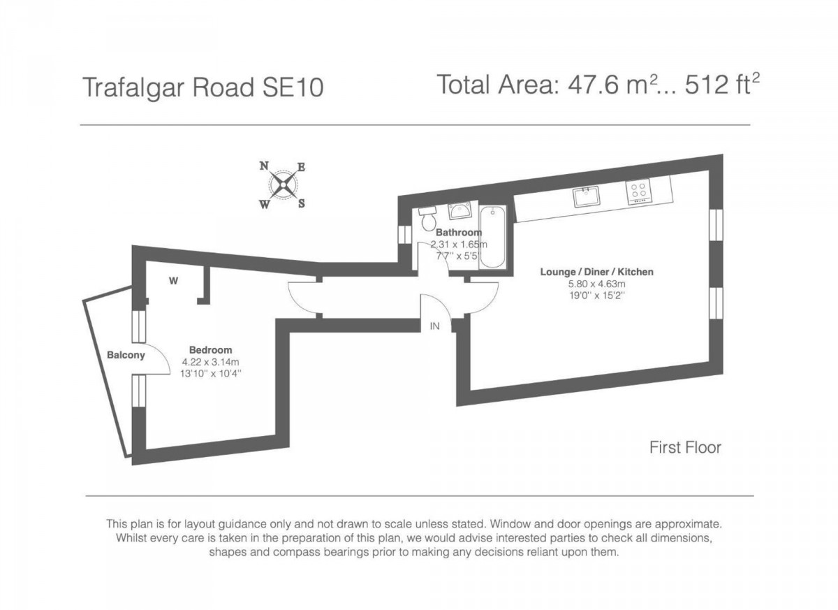 Floorplan for Trafalgar Road, Valencia House, SE10