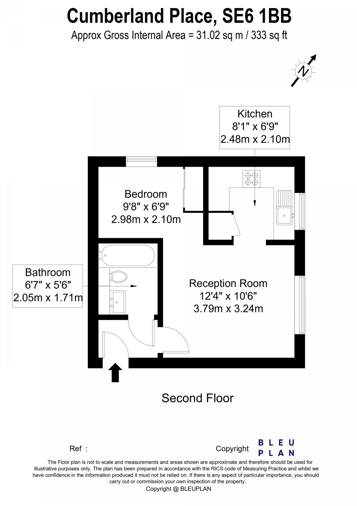 Floorplan for Cumberland Place, Stevenson Court, SE6