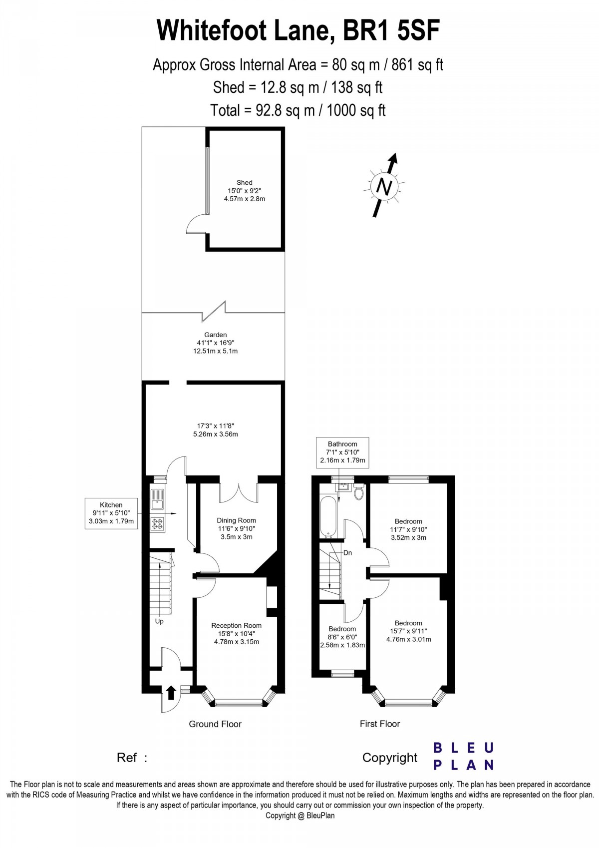 Floorplan for Whitefoot Lane, Bromley, BR1