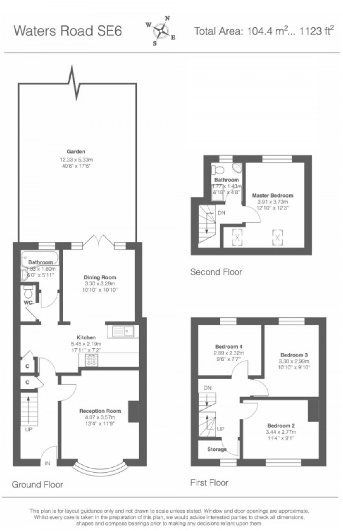 Floorplan for Waters Road, London, SE6