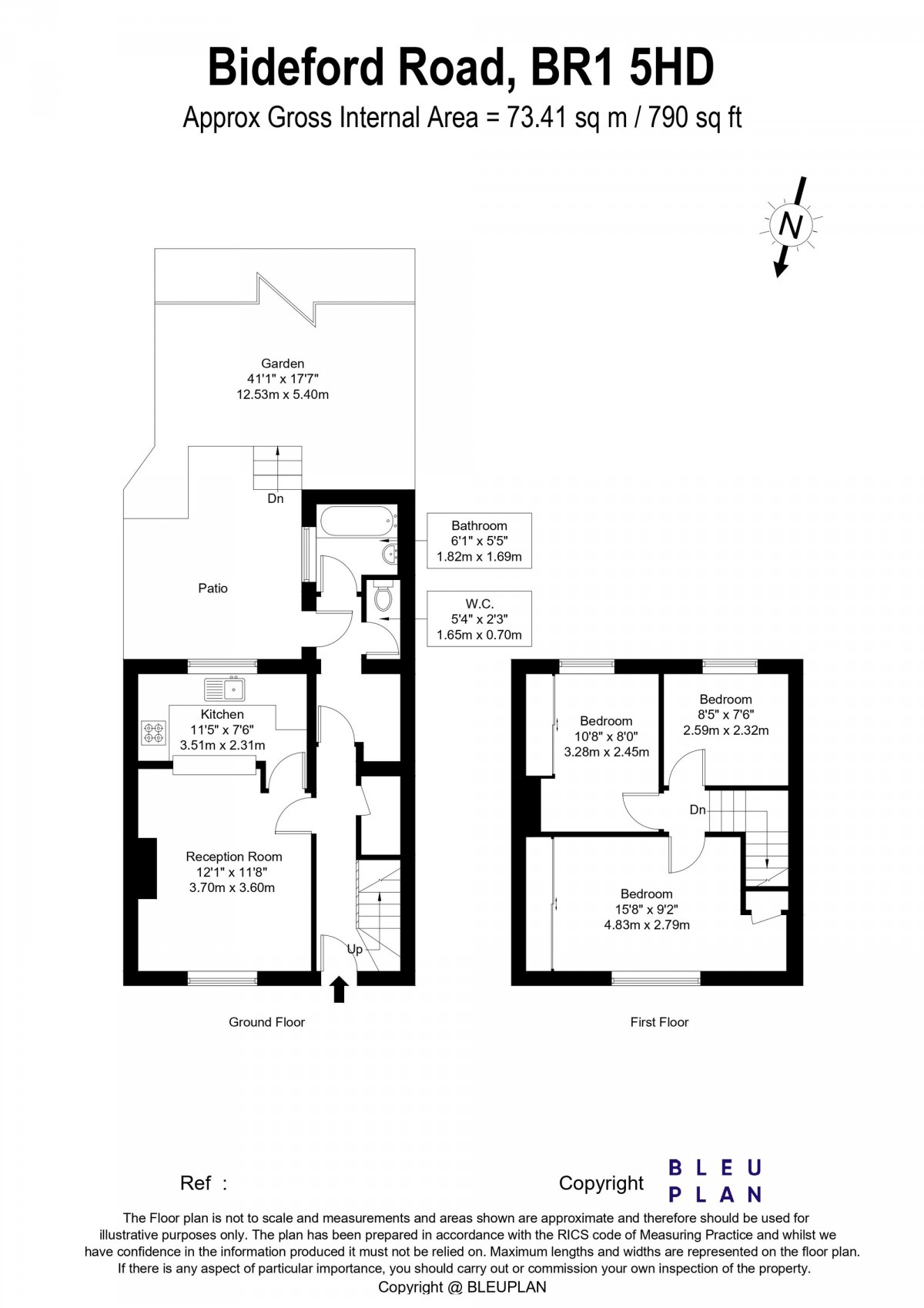 Floorplan for Bideford Road, Bromley, BR1