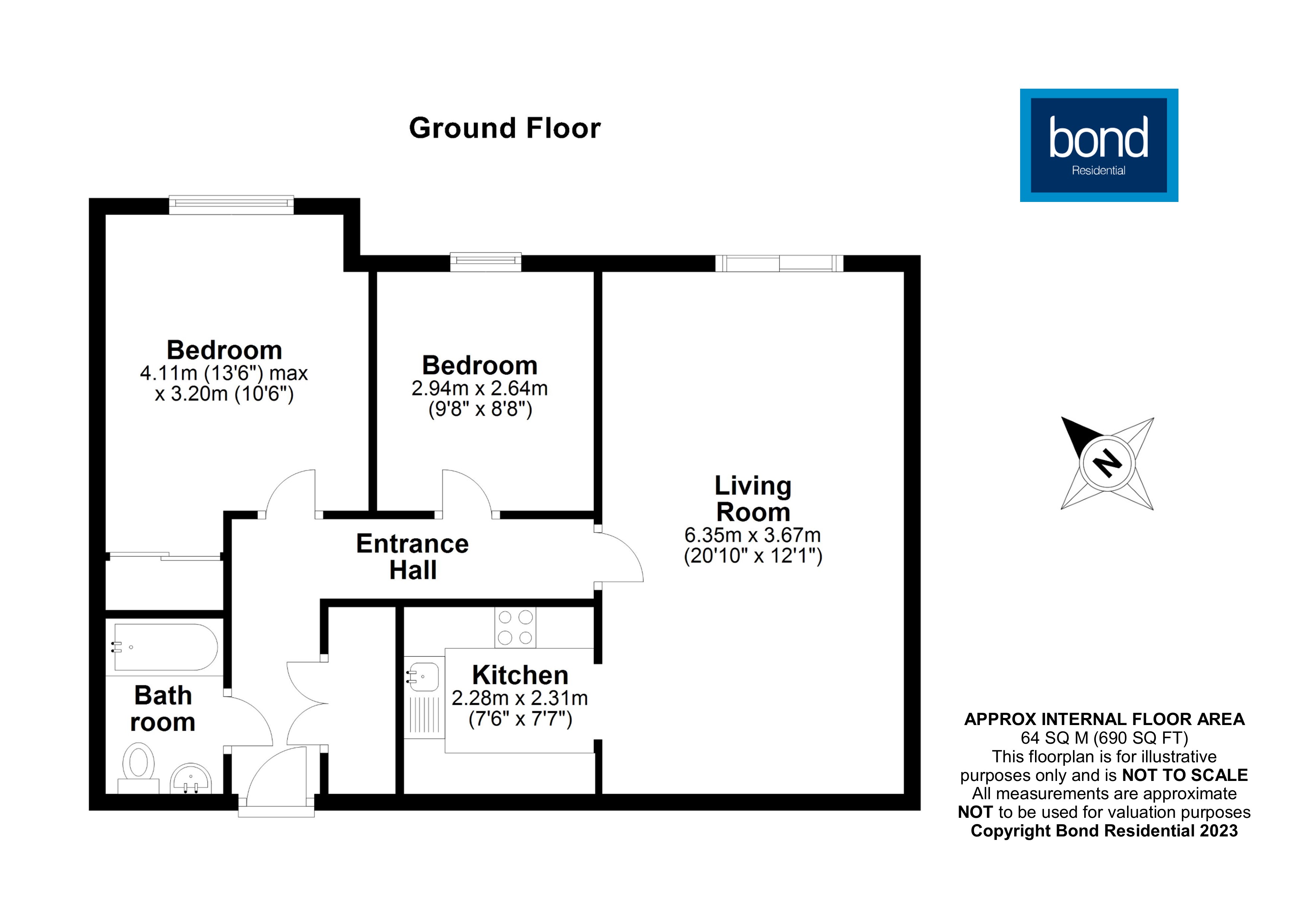 Floorplan for Springfield Road, Chelmsford, Essex