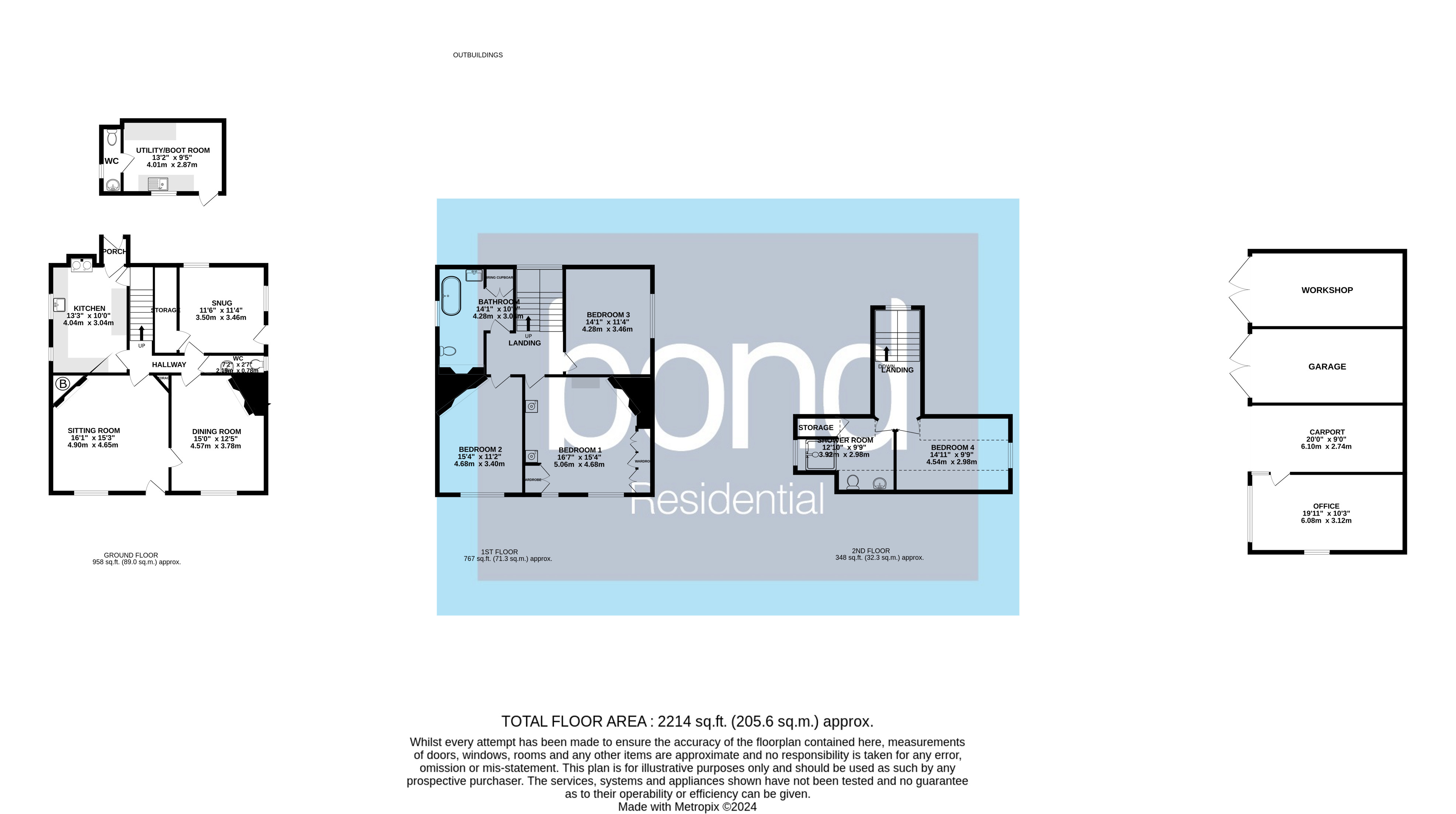 Floorplan for Woodham Mortimer, Chelmsford, Essex
