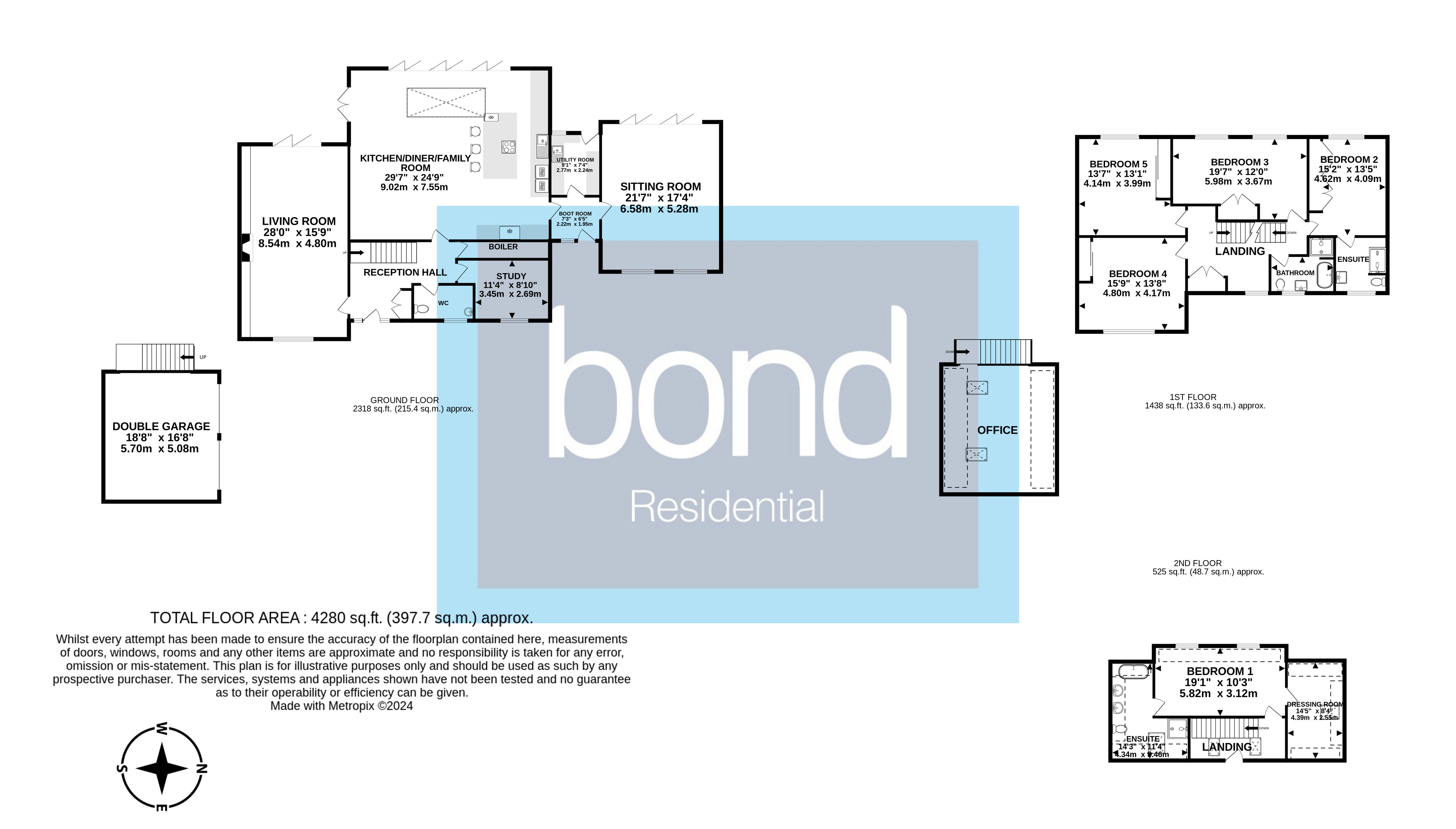Floorplan for Howe Green, Chelmsford, Essex