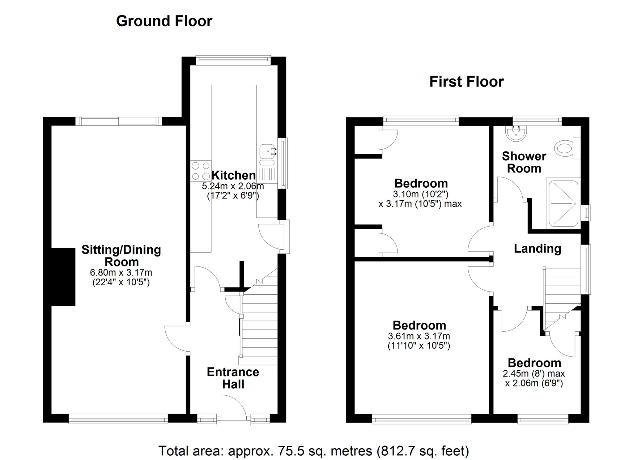 Floorplan for Moulsham Lodge, Chelmsford, Essex