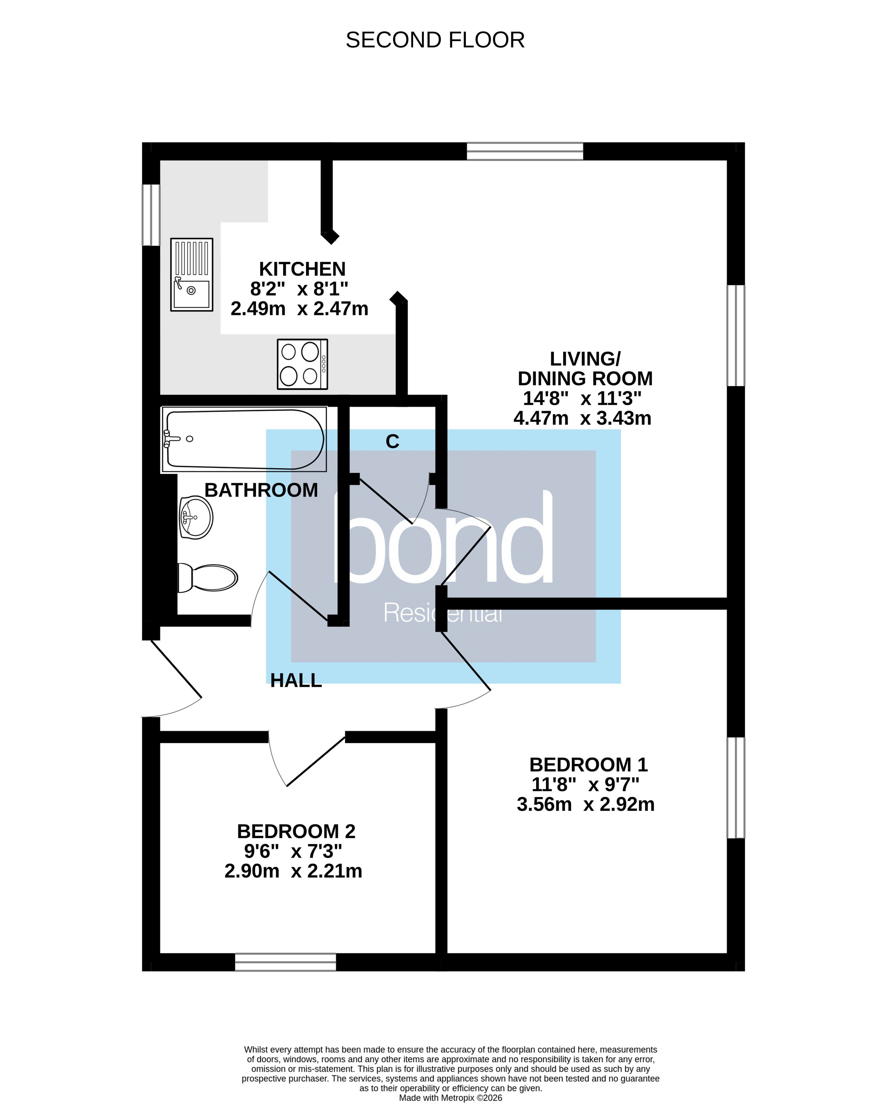 Floorplan for Broomfield, Chelmsford, Essex