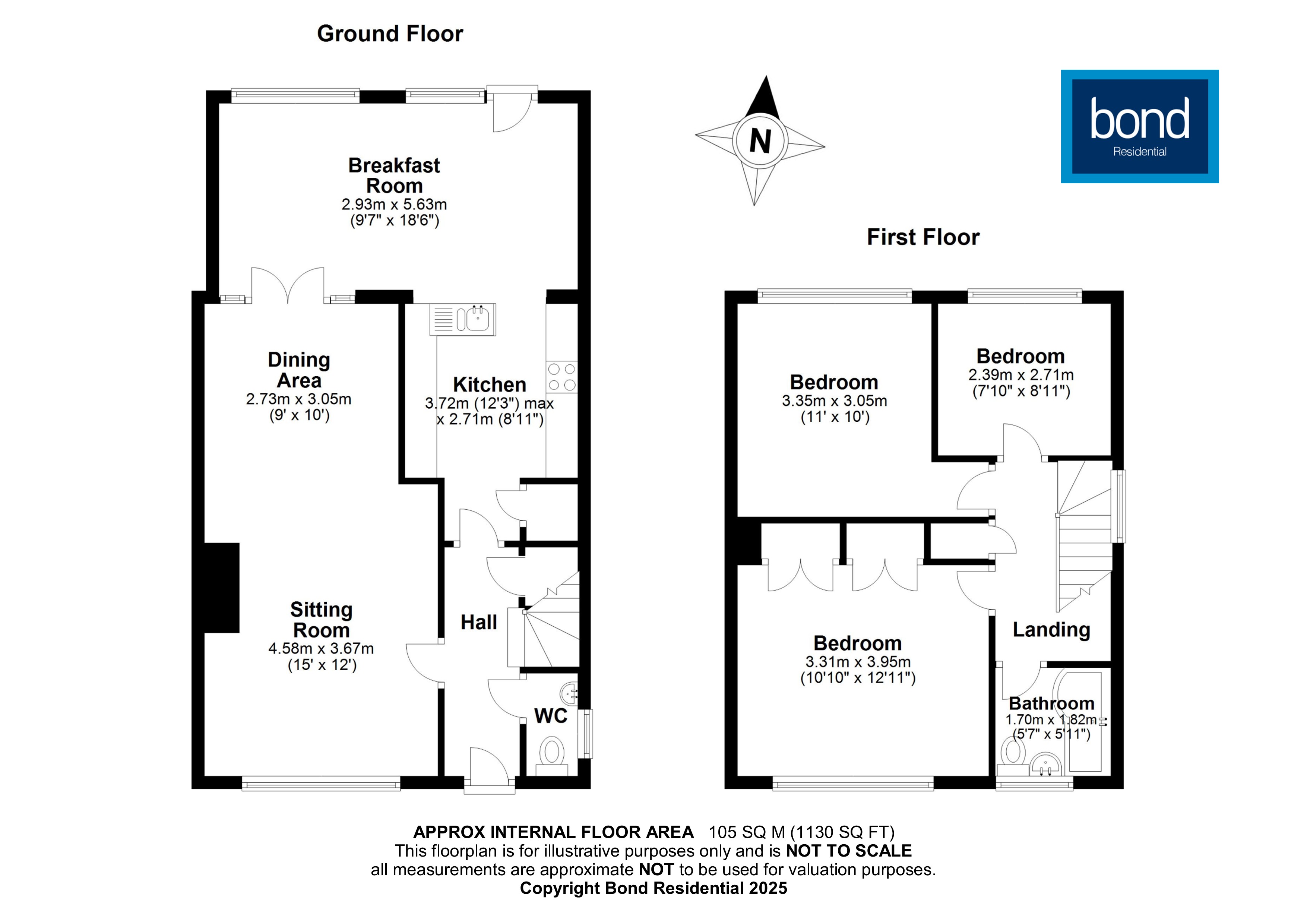 Floorplan for Springfield, Chelmsford, Essex