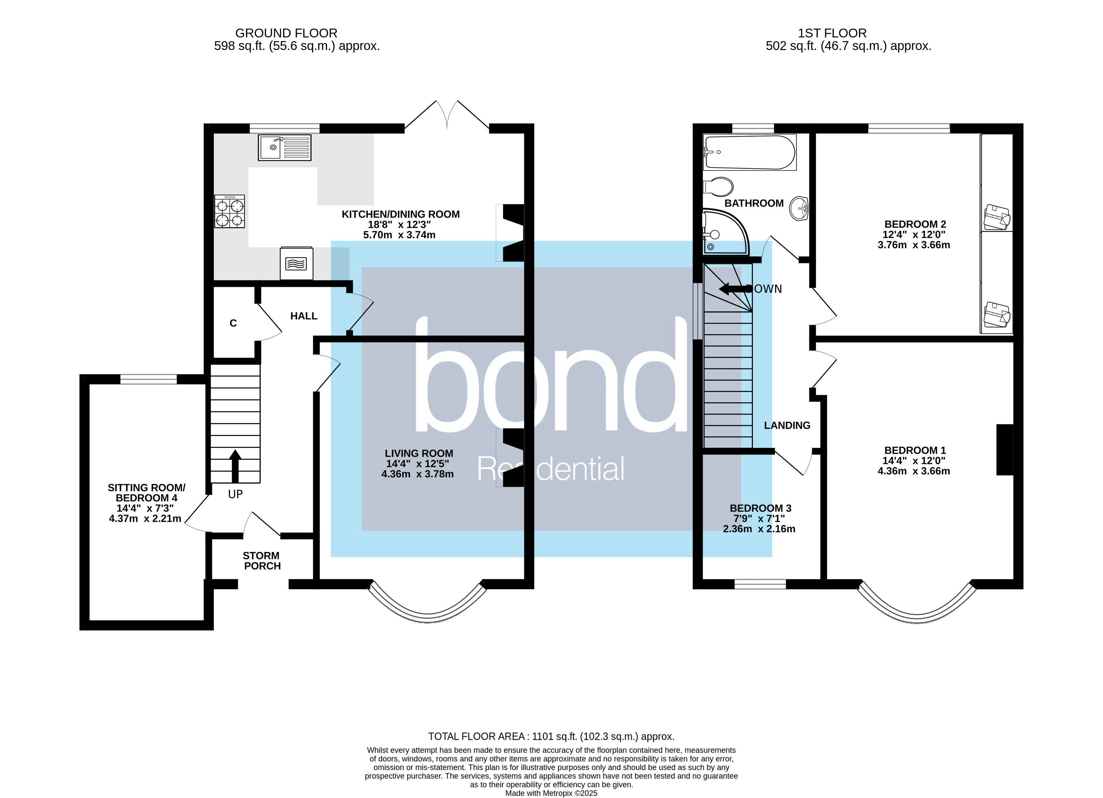 Floorplan for Widford Grove, Chelmsford, Essex