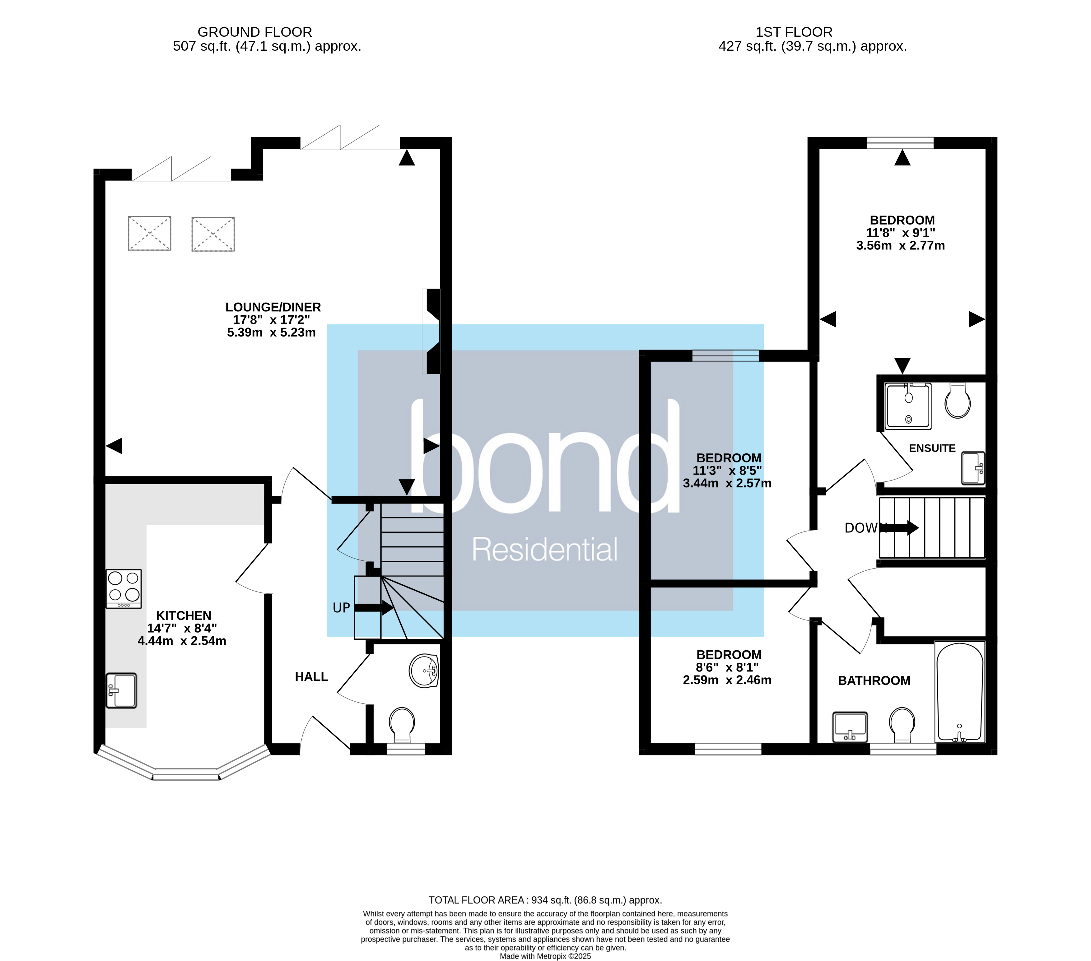 Floorplan for Eves Corner, Danbury, Essex