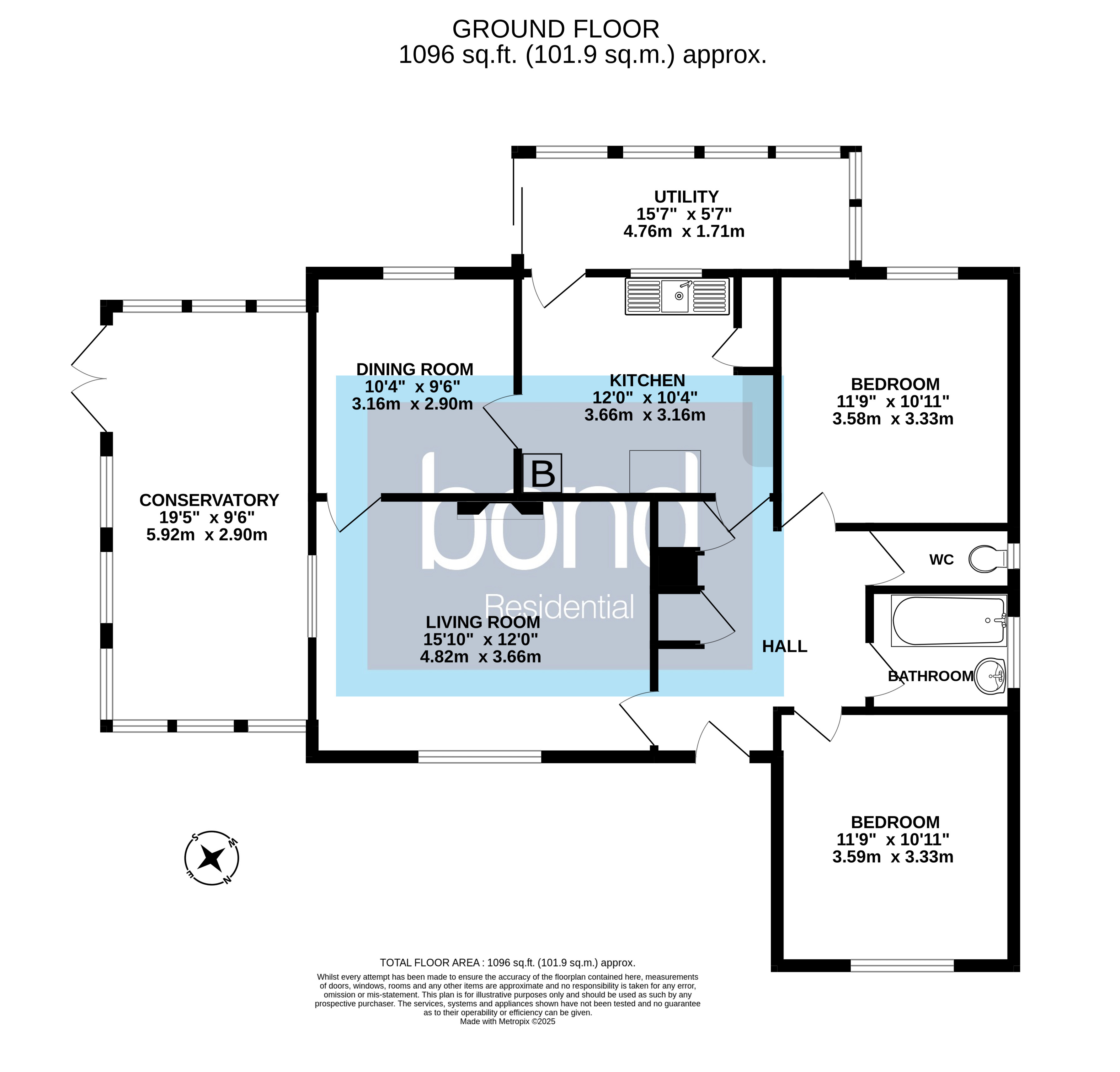 Floorplan for Hazeleigh, Chelmsford, Essex