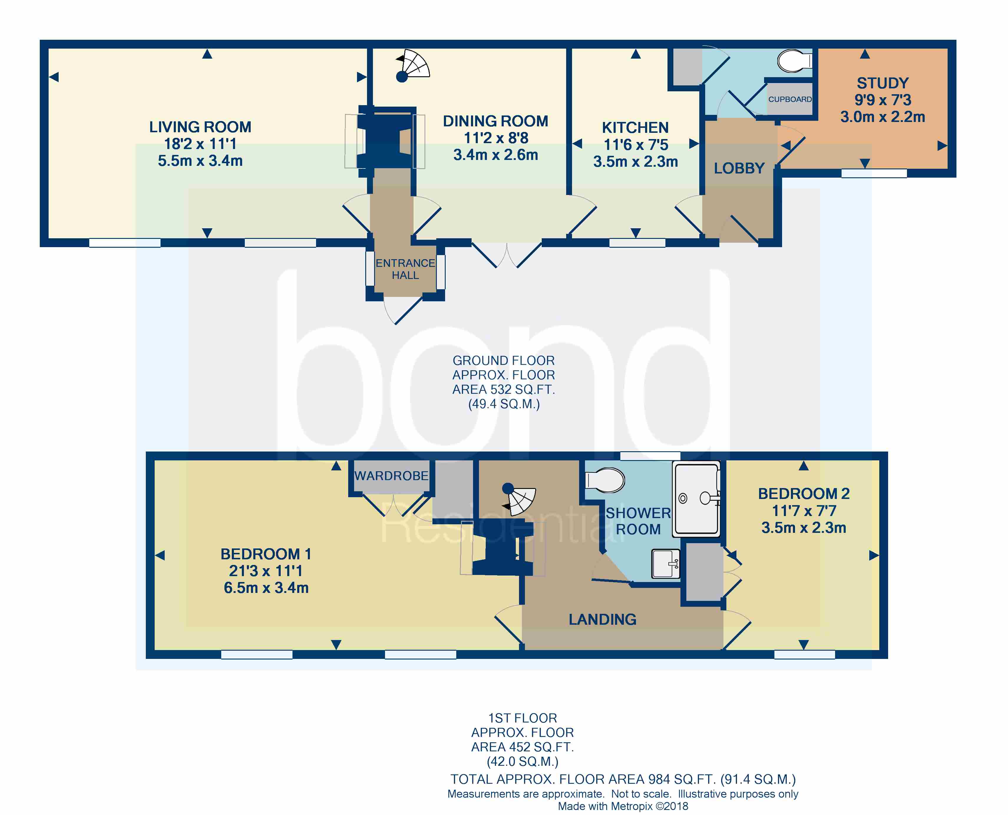 Floorplan for Great Baddow, Chelmsford, Essex