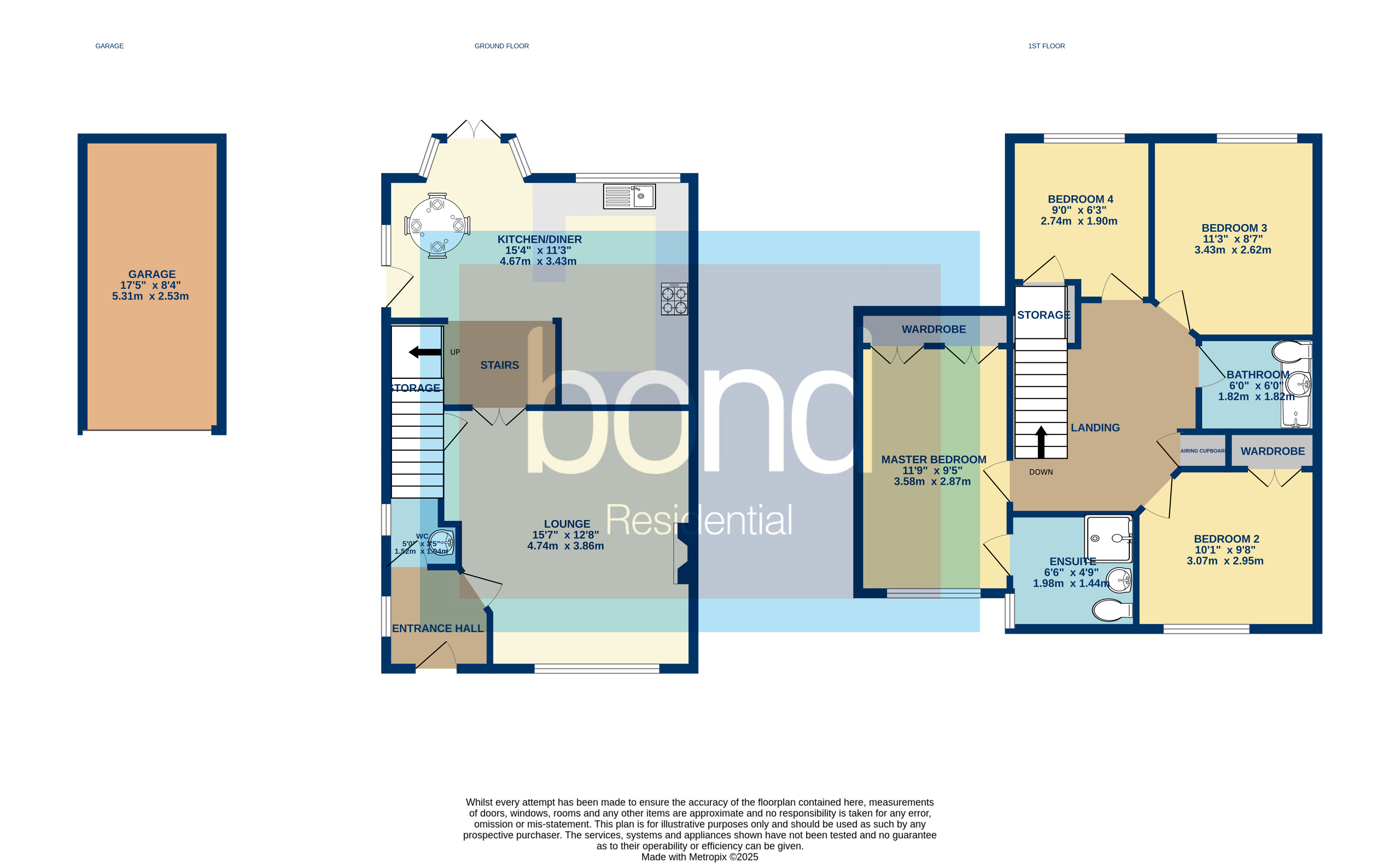 Floorplan for Berwick Avenue, Chelmsford, Essex
