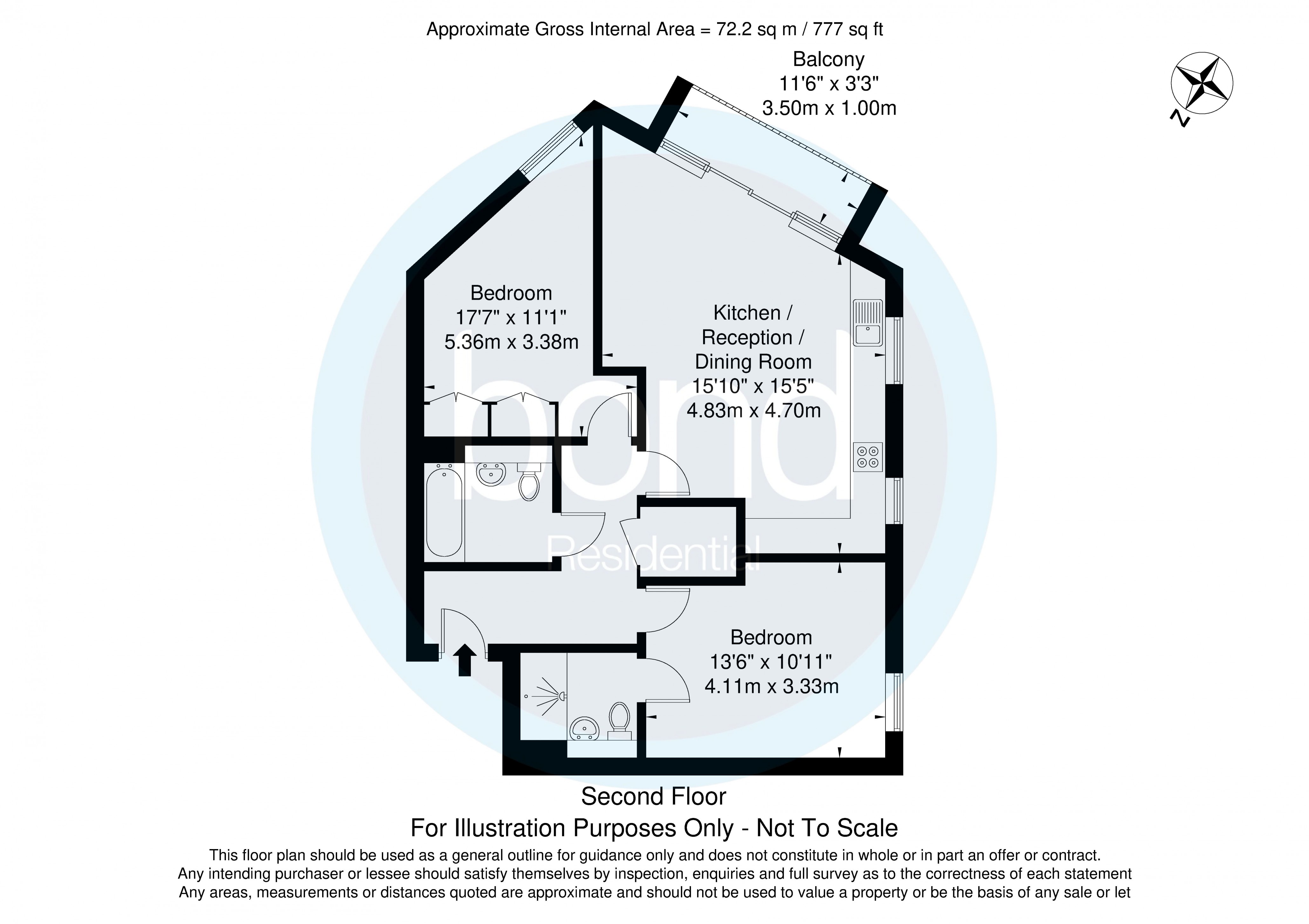 Floorplan for Wharf Road, Chelmsford, Essex