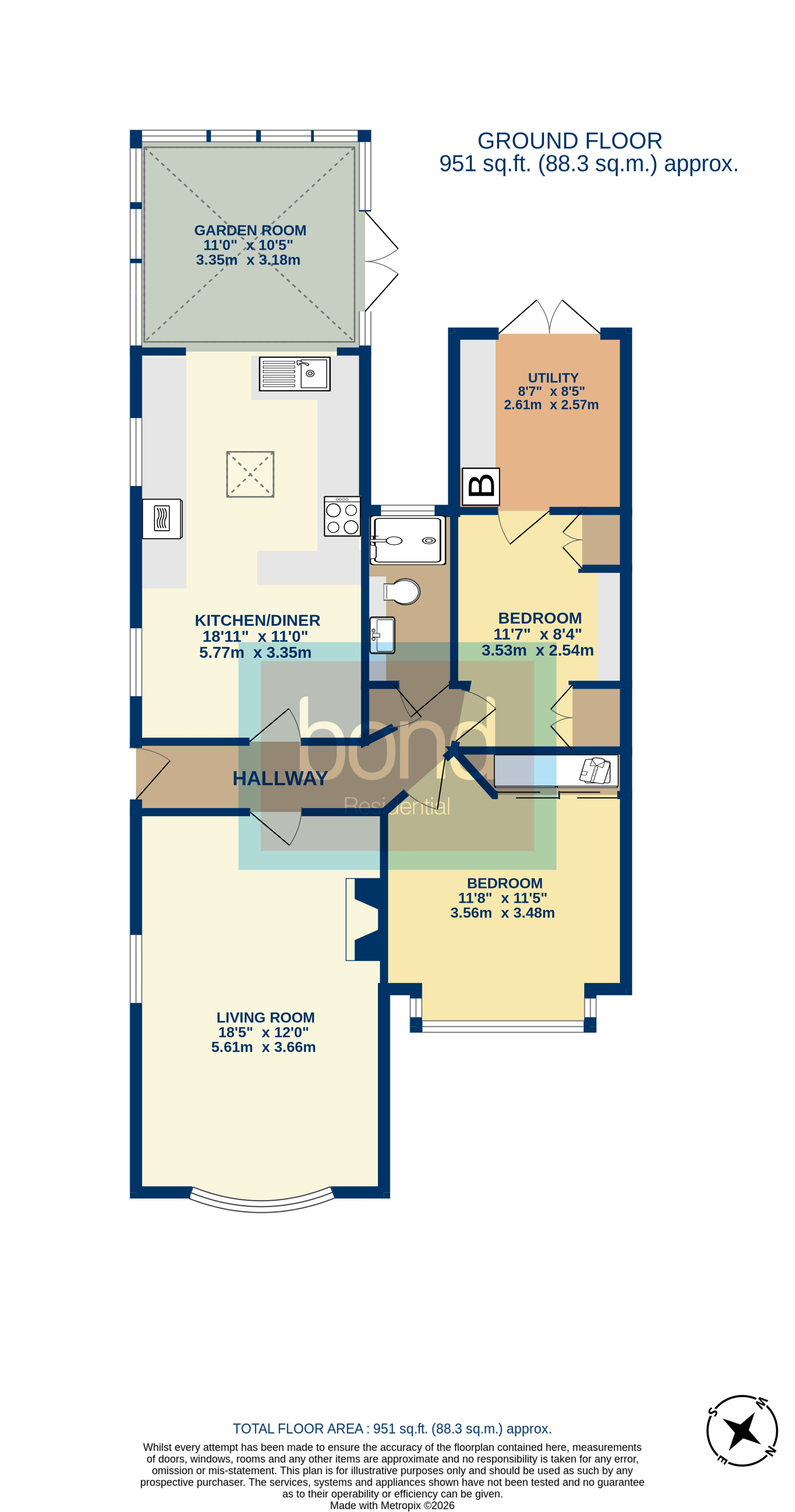 Floorplan for Little Baddow, Chelmsford, Essex