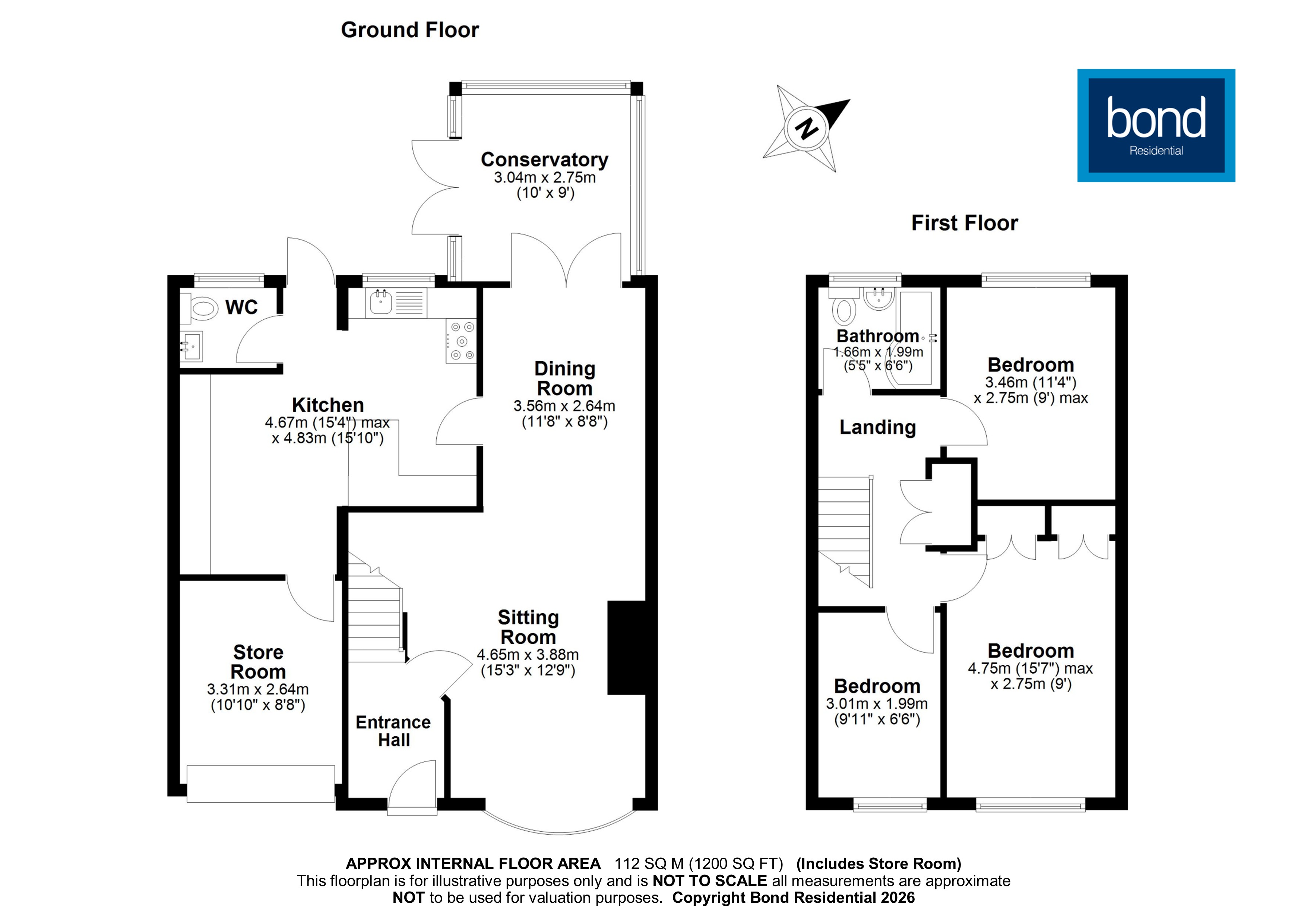 Floorplan for Great Baddow, Chelmsford, Essex