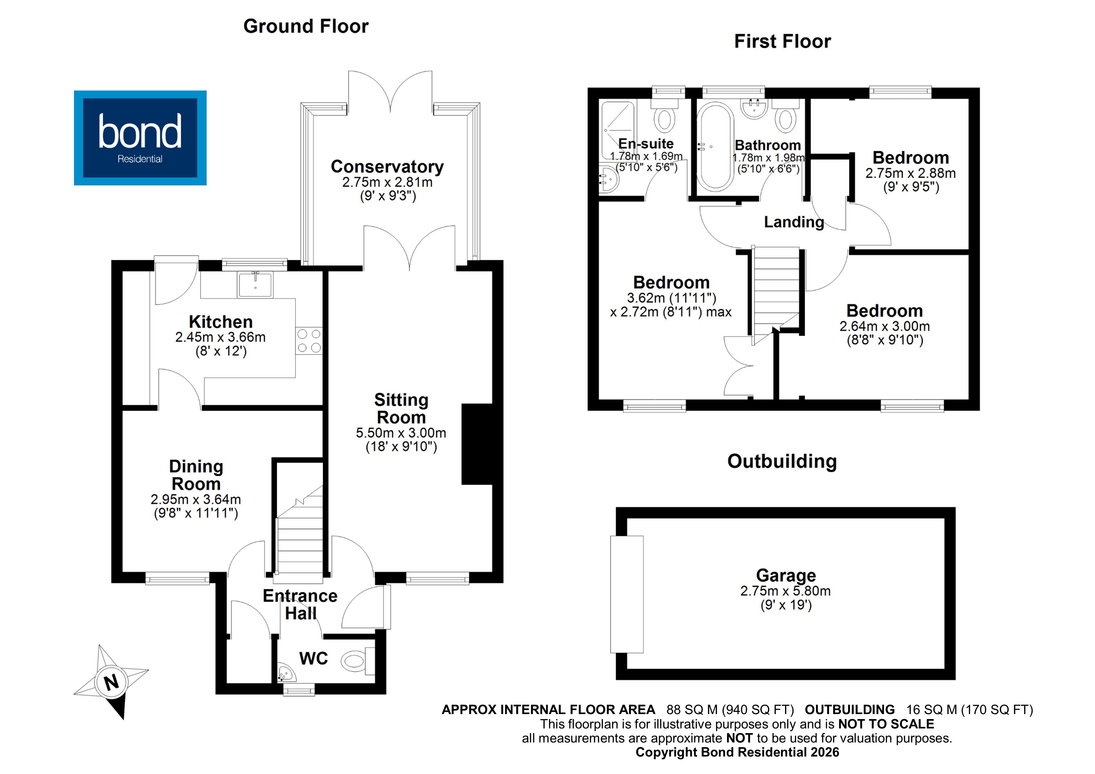 Floorplan for Howe Street, Chelmsford, Essex