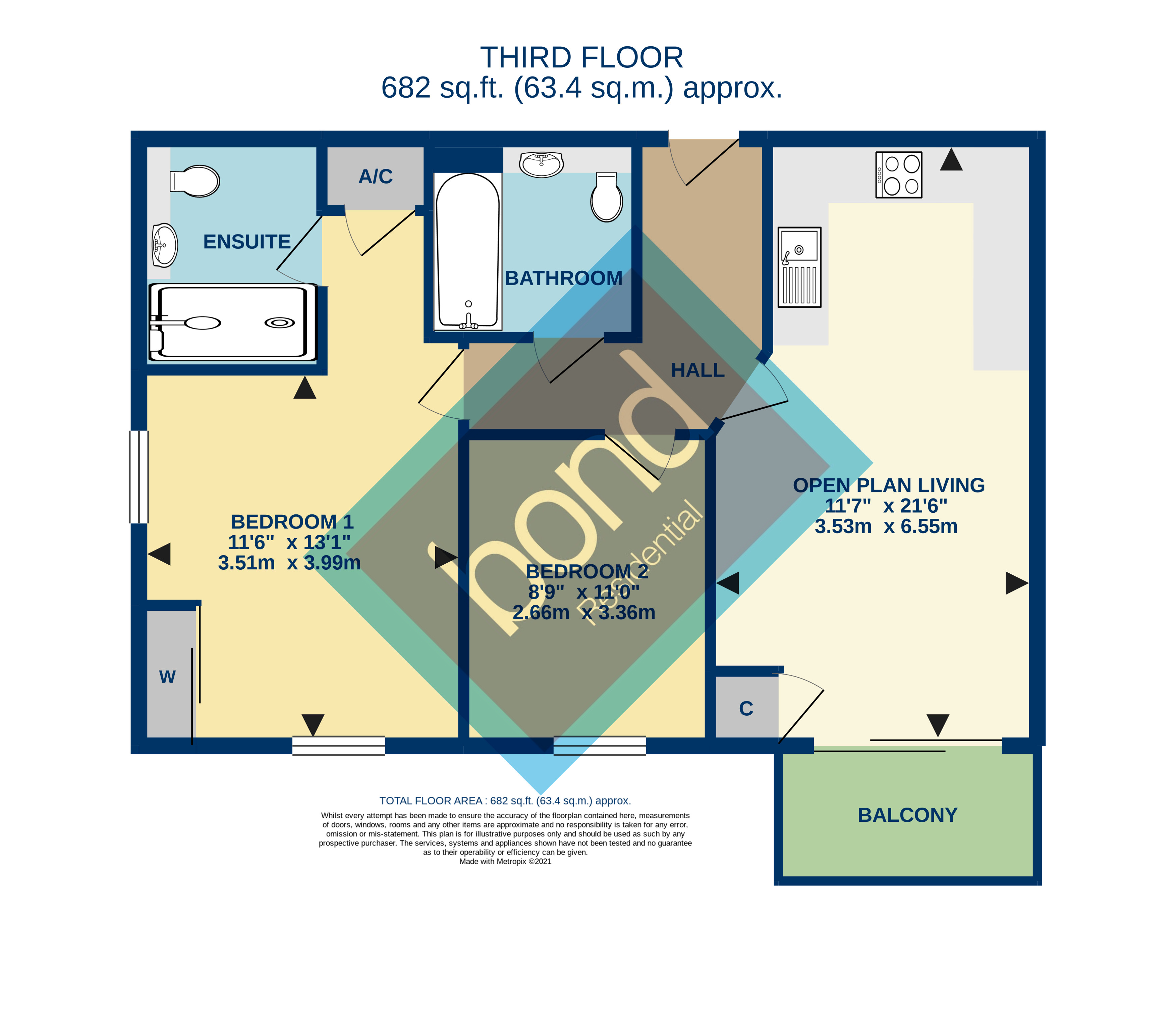 Floorplan for Great Baddow, Chelmsford, Essex
