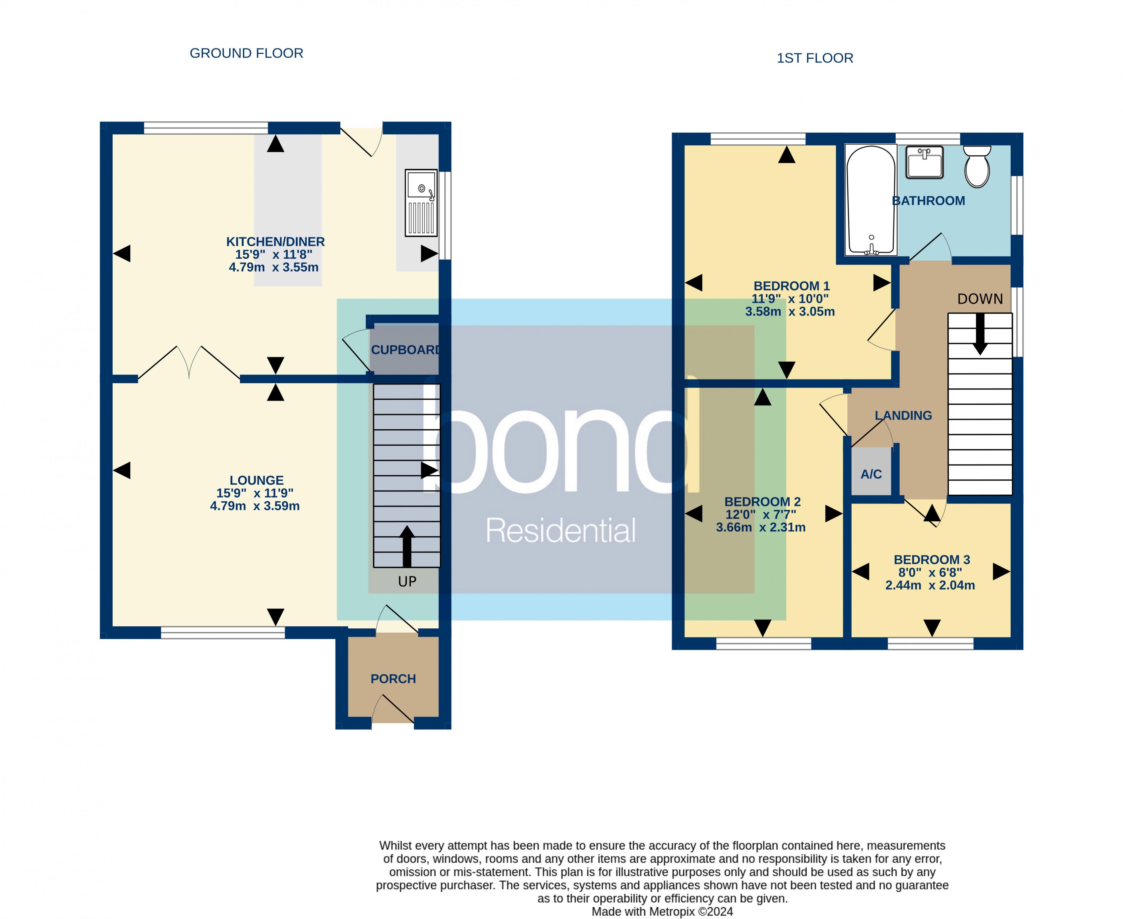 Floorplan for Chestnut Walk, Chelmsford, Essex