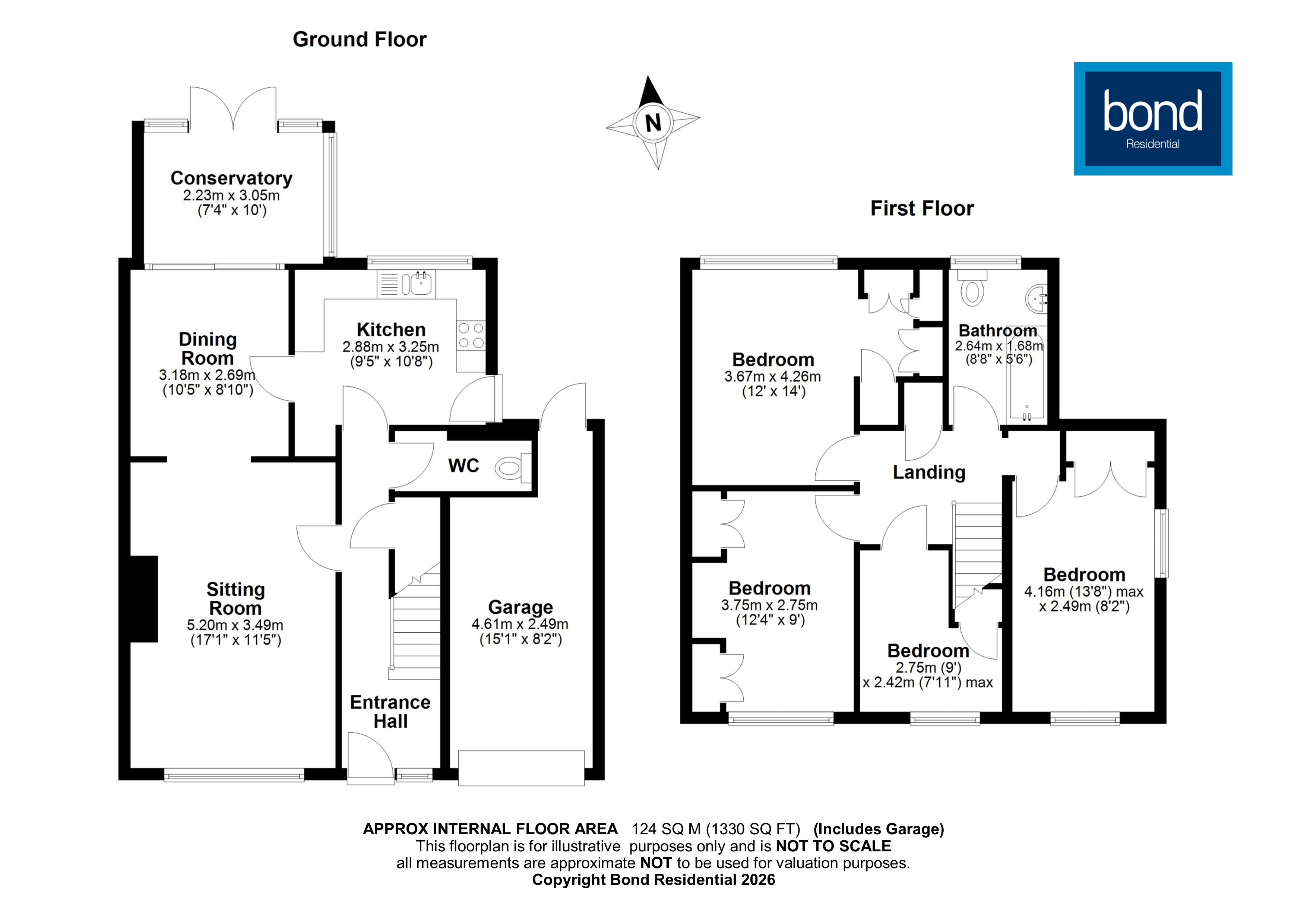 Floorplan for Canford Close, Chelmsford, Essex