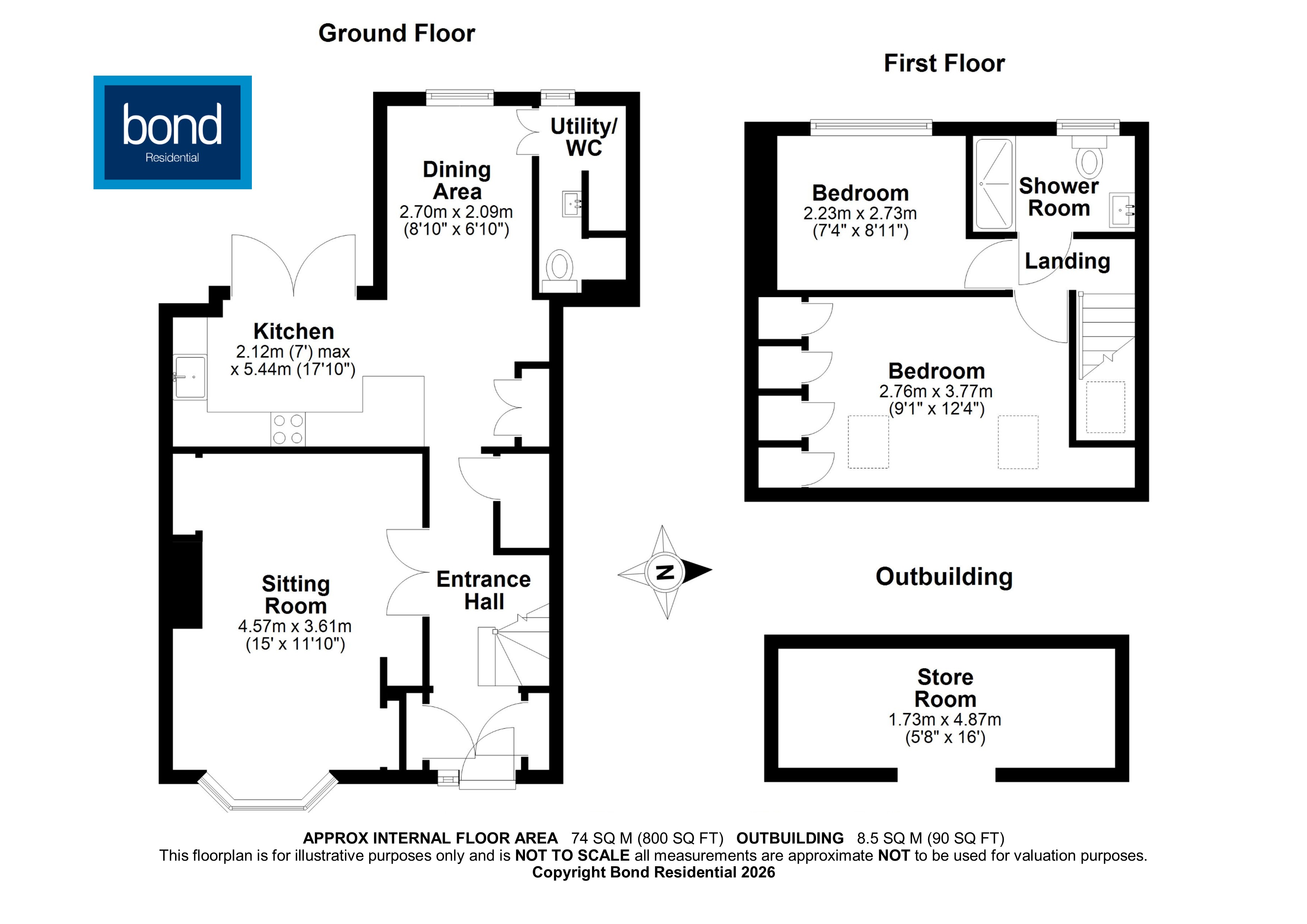 Floorplan for Good Easter, Chelmsford, Essex
