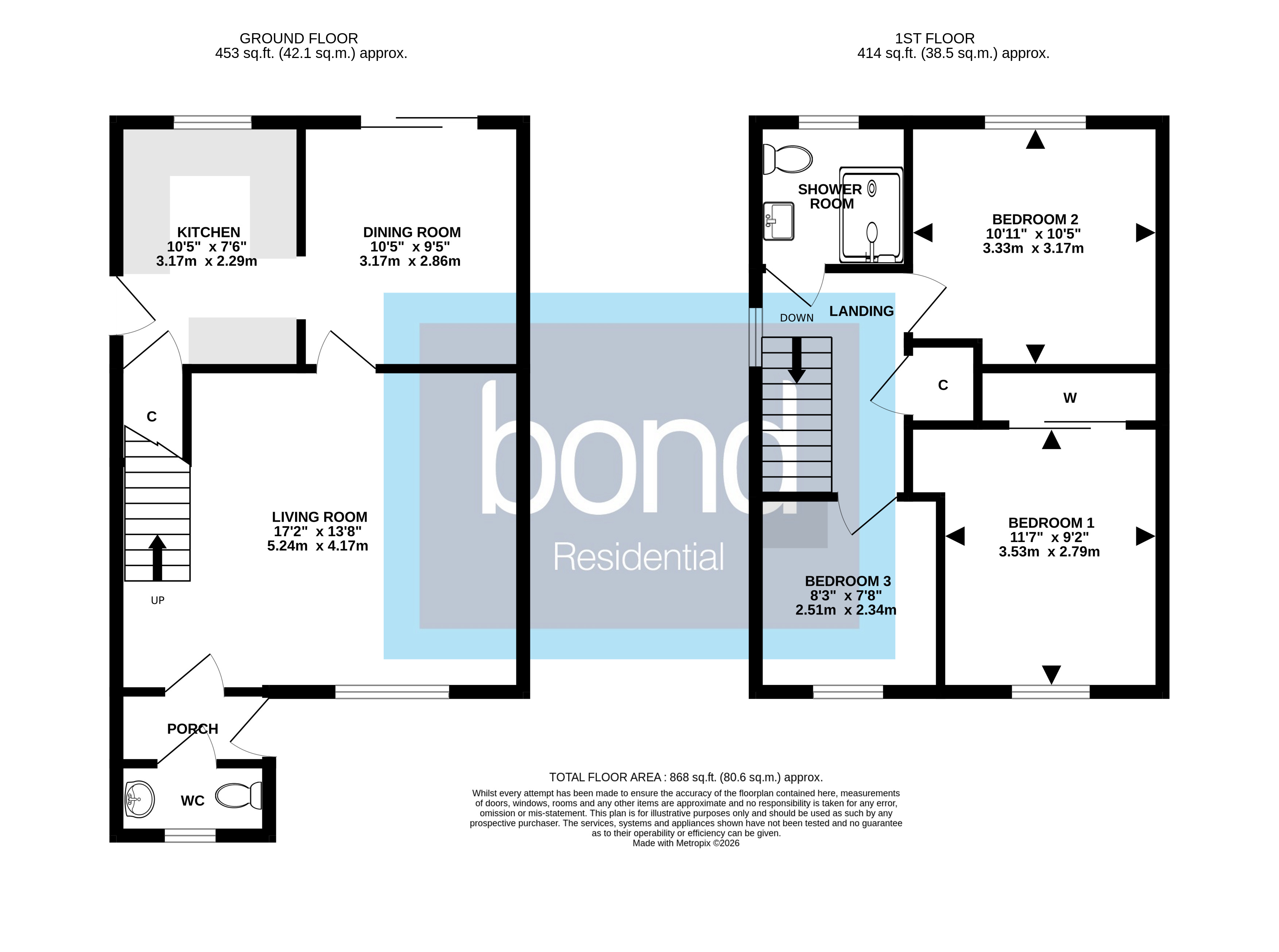 Floorplan for Springfield, Chelmsford, Essex