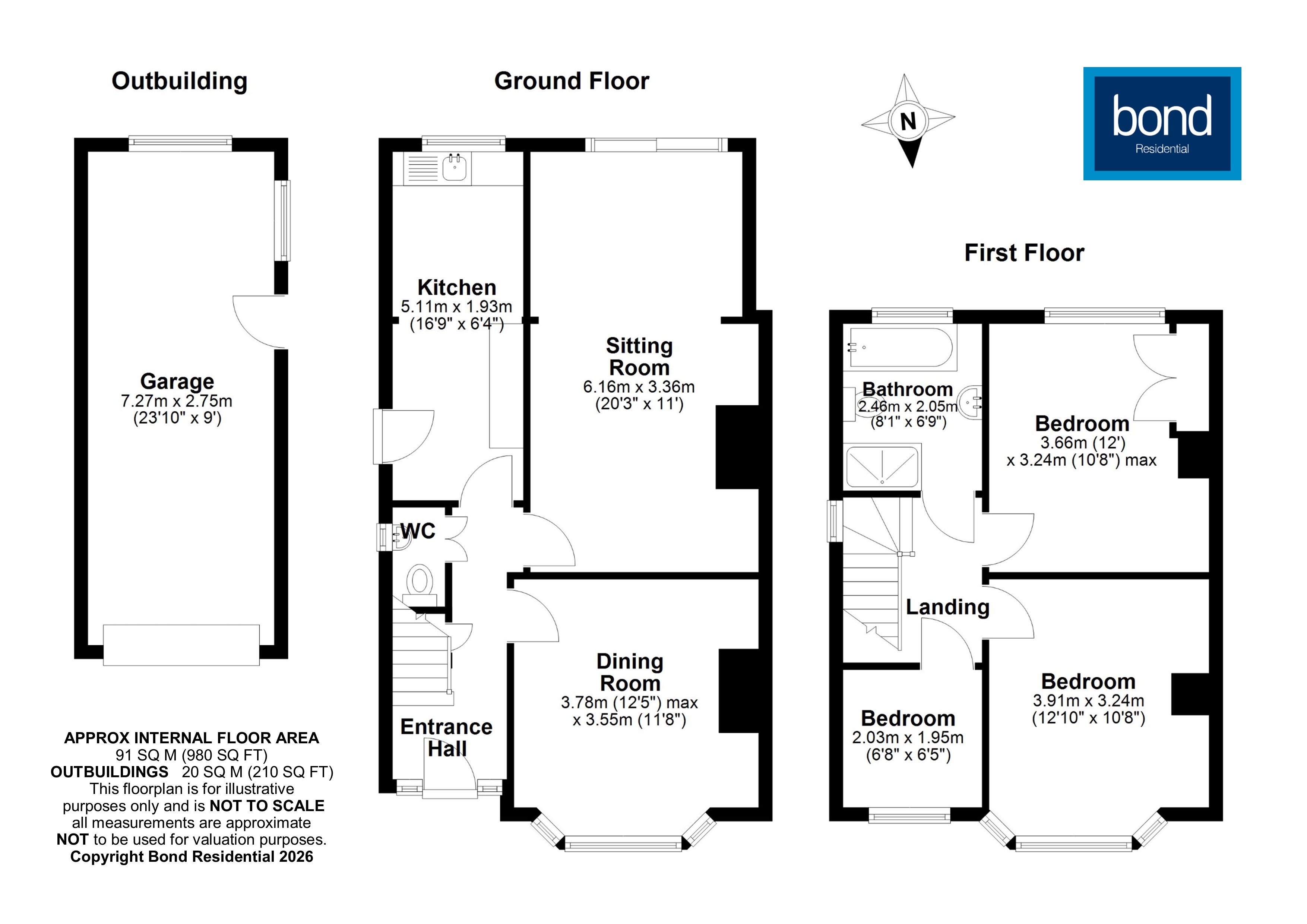 Floorplan for Great Baddow, Chelmsford, Essex