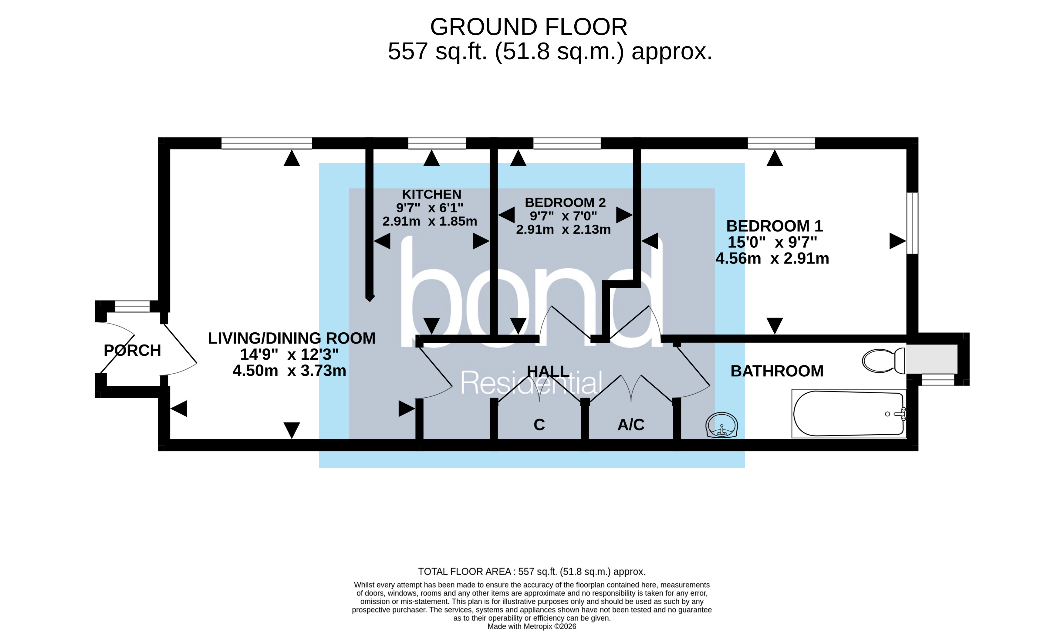 Floorplan for Springfield, Chelmsford, Essex
