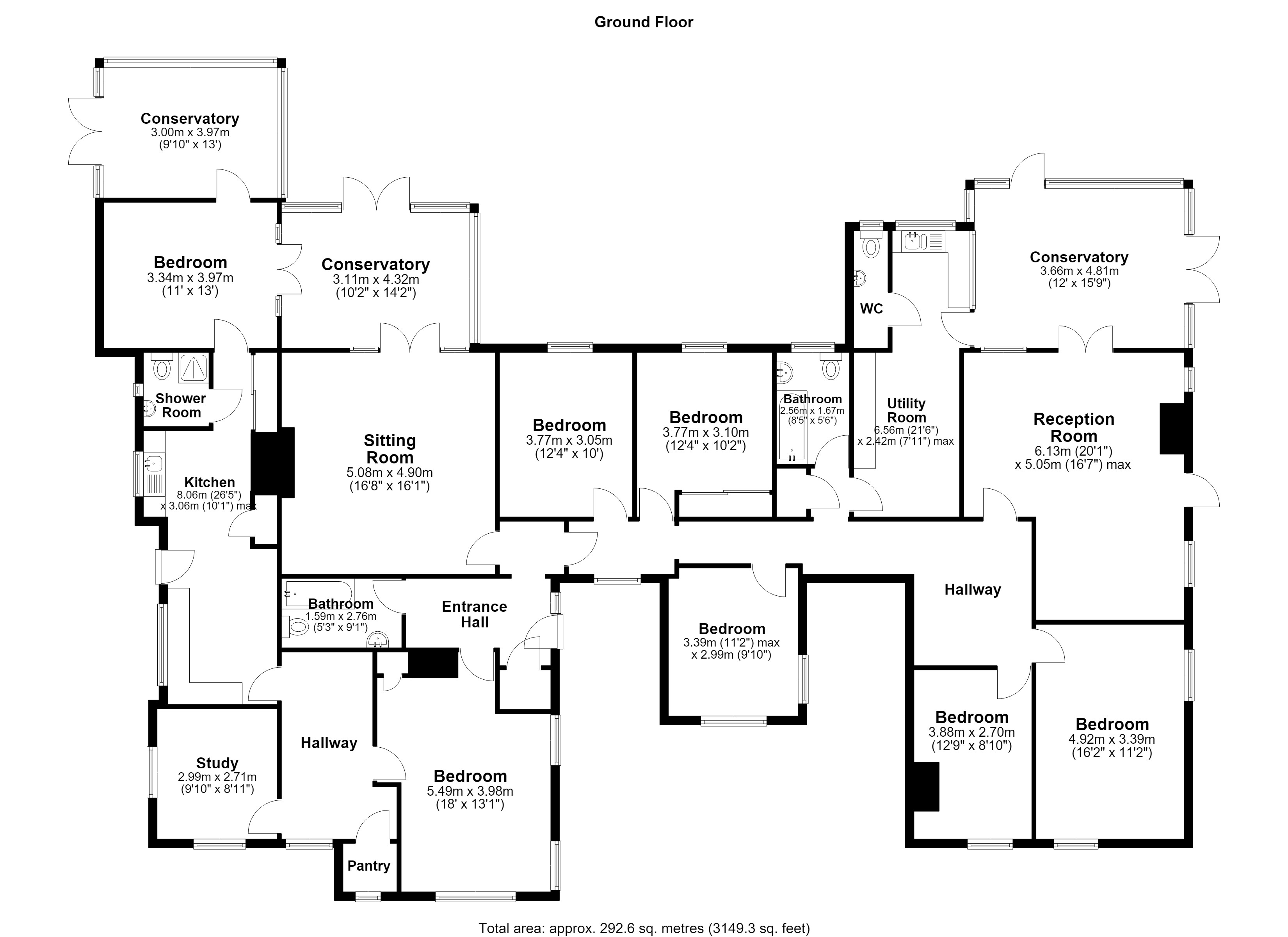 Floorplan for Little Baddow, Chelmsford, Essex