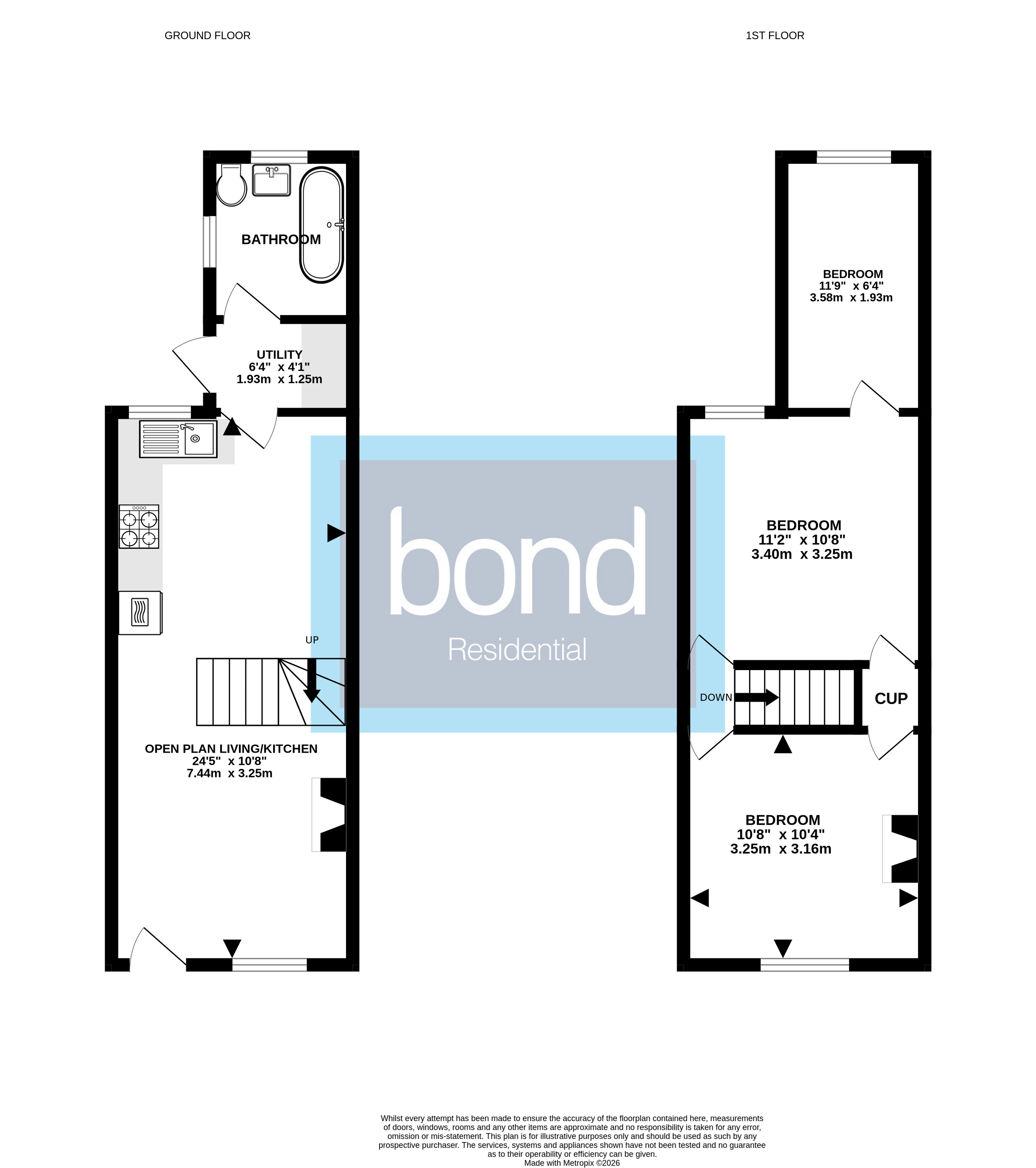 Floorplan for Upper Bridge Road, Chelmsford, Essex
