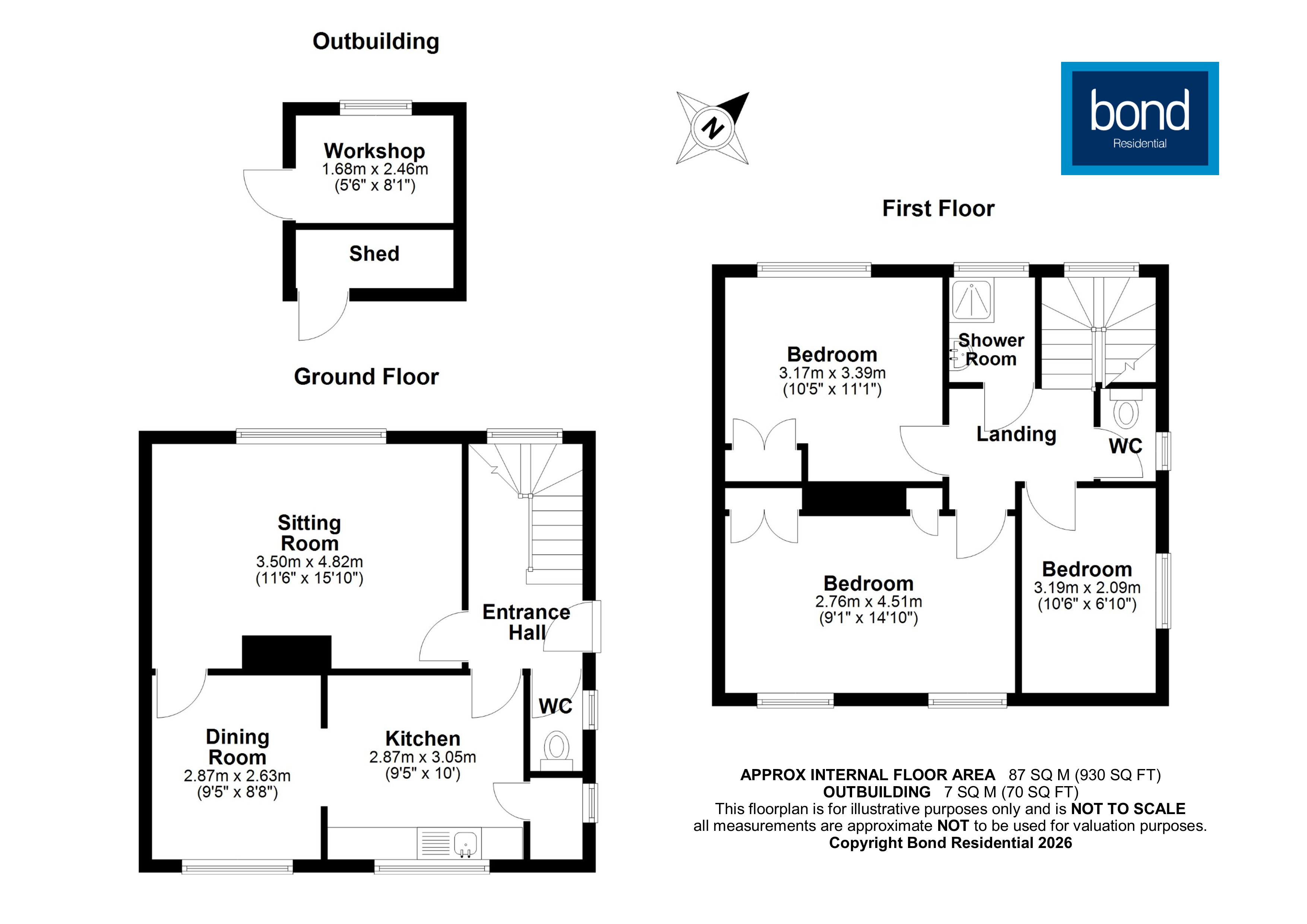 Floorplan for Byron Road, Chelmsford, Essex