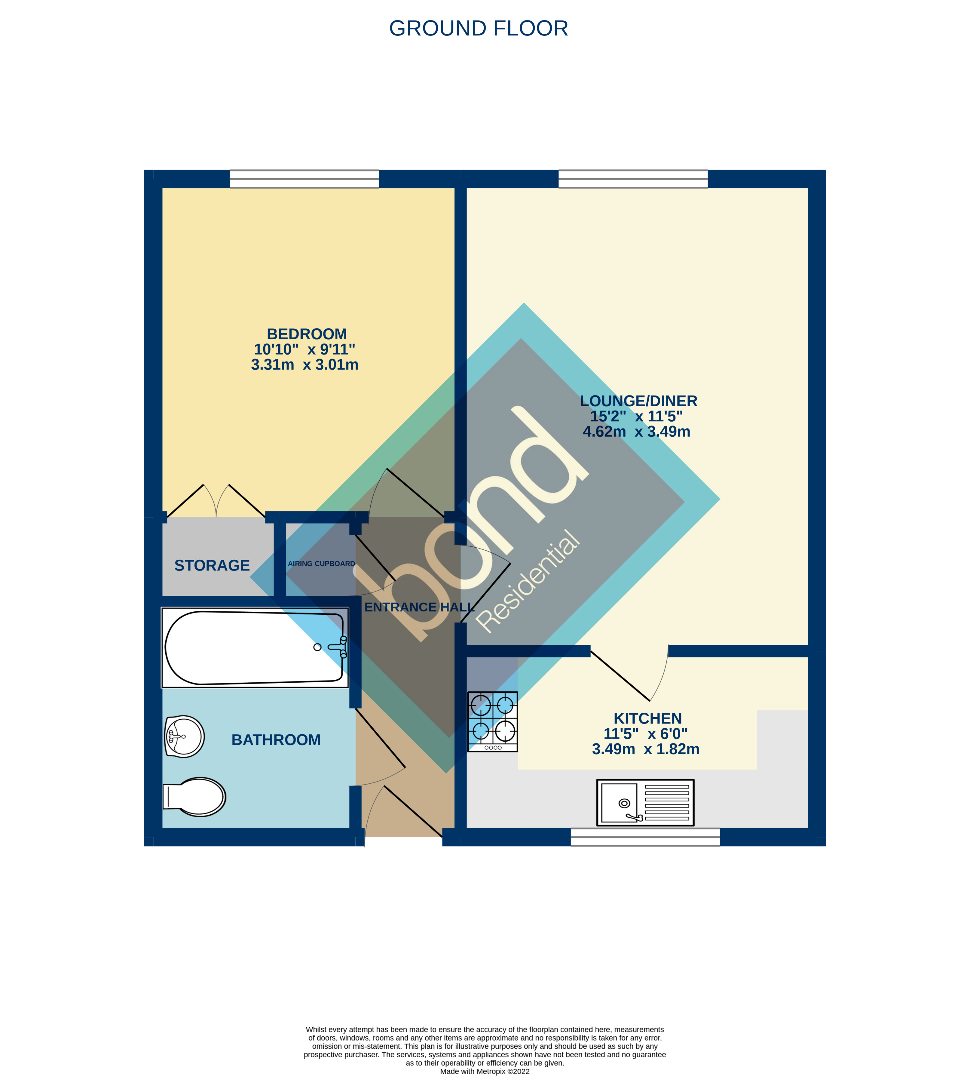 Floorplan for Great Baddow, Chelmsford, Essex