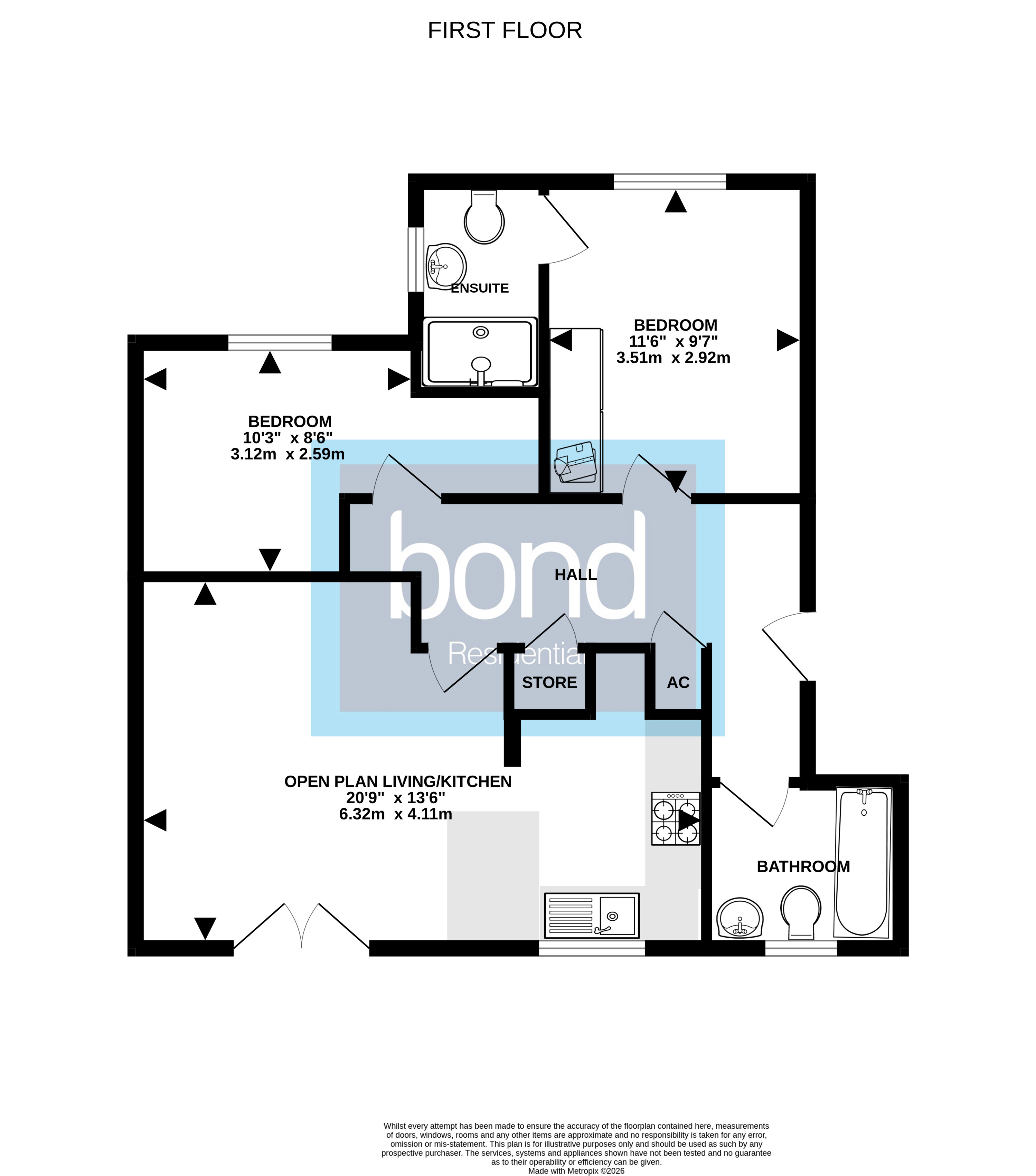 Floorplan for County Place, Chelmsford, Essex