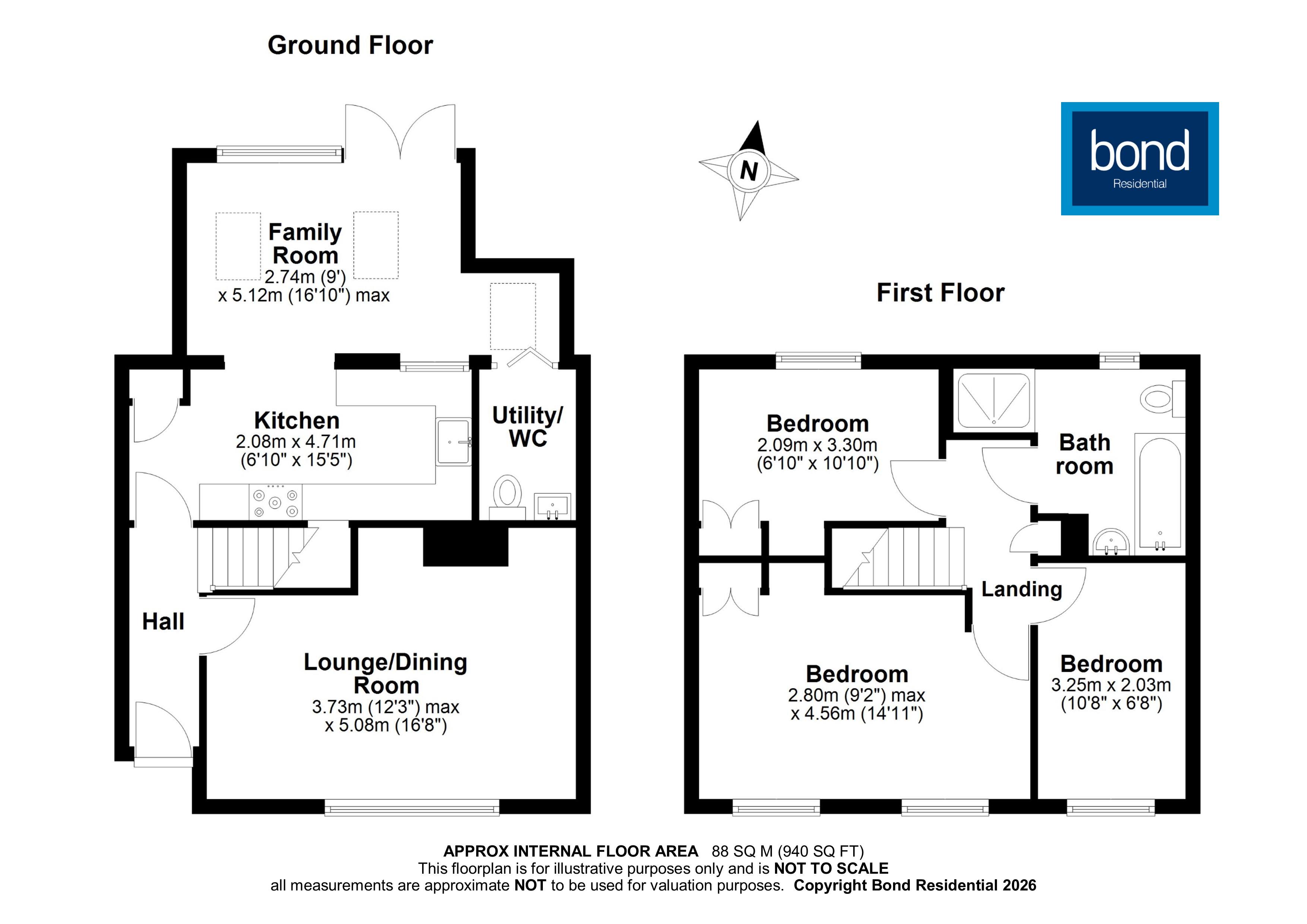 Floorplan for Kennet Way, Chelmsford, Essex