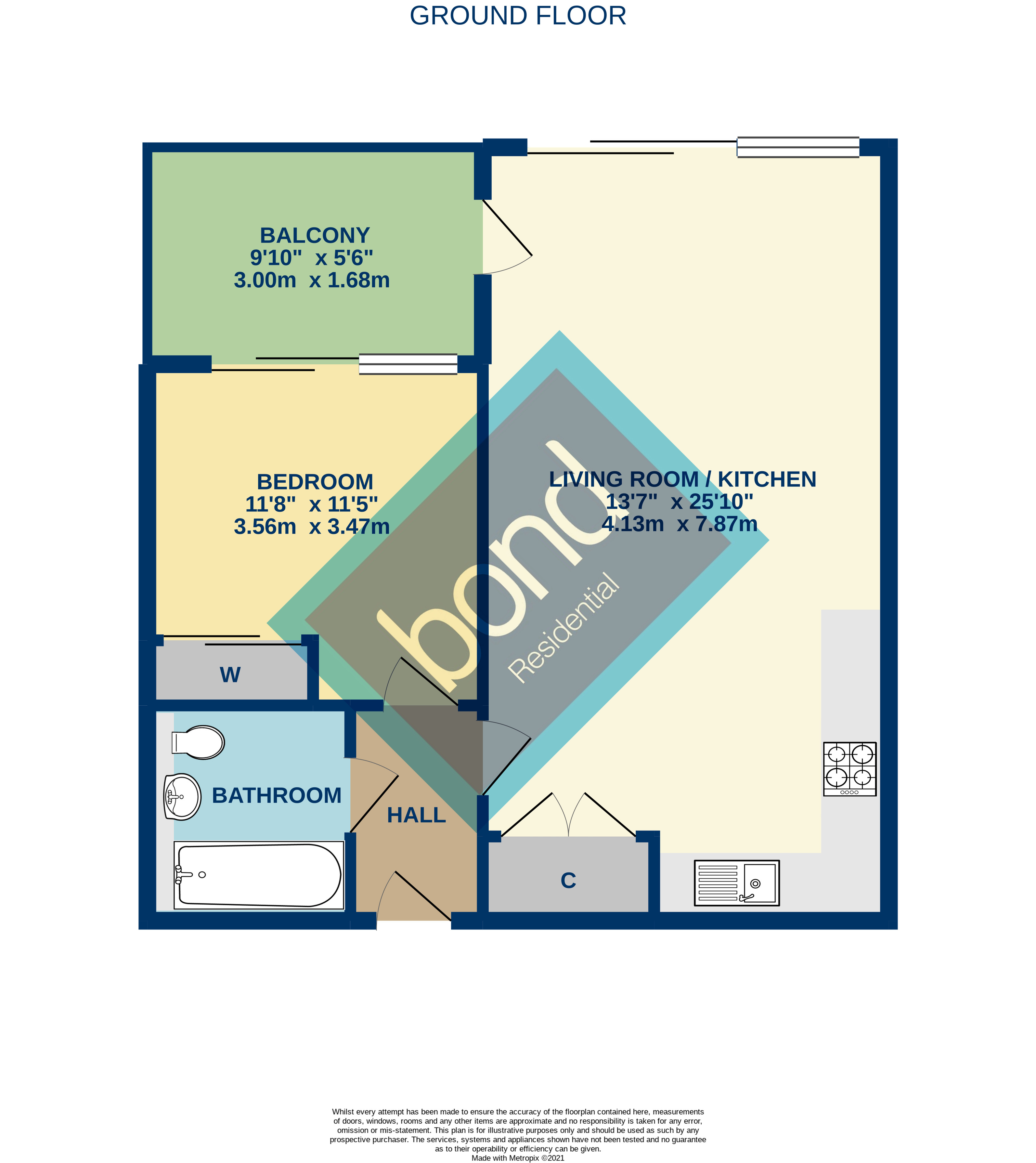 Floorplan for Cunard Square, Chelmsford, Essex