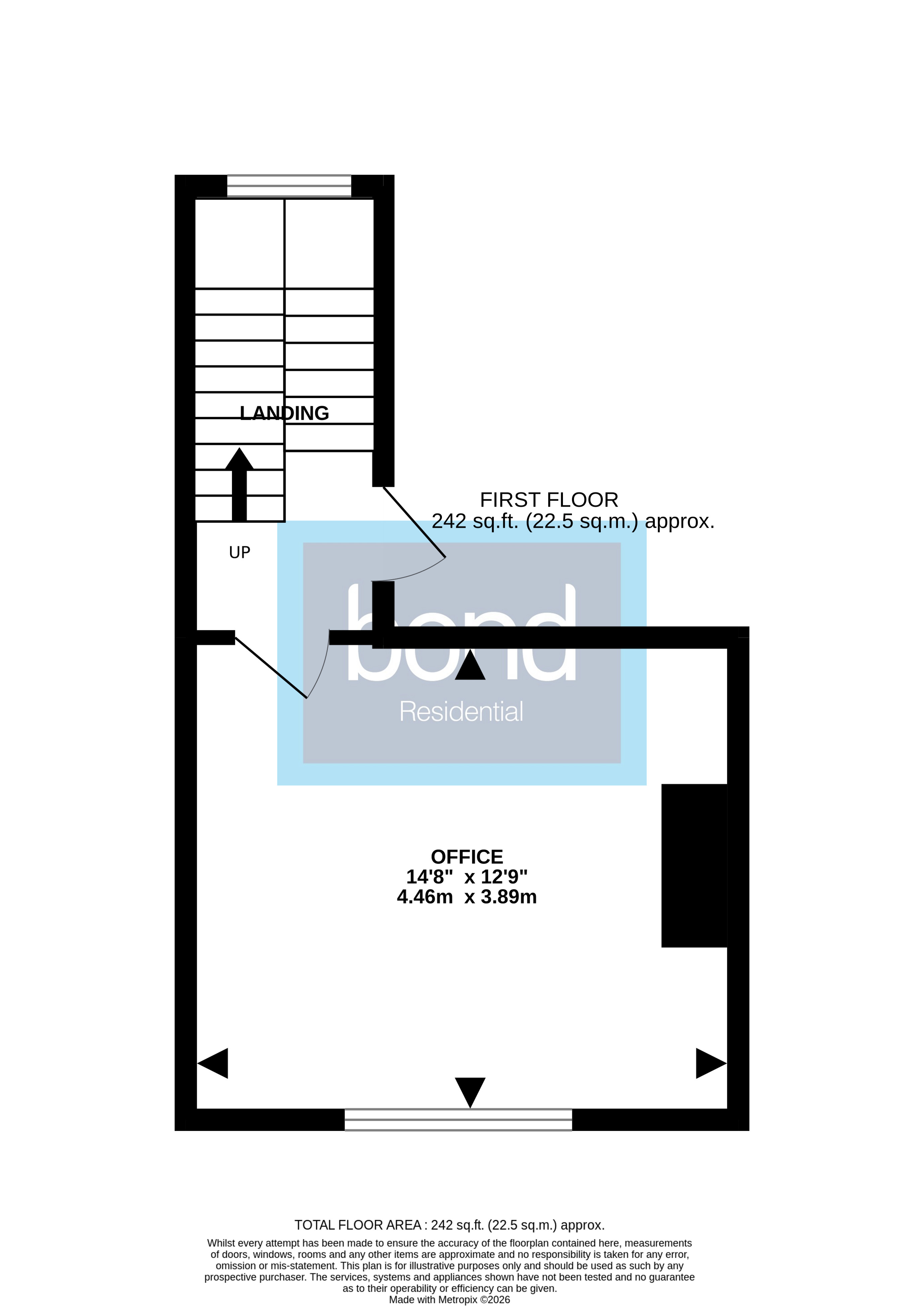 Floorplan for New London Road, Chelmsford, Essex