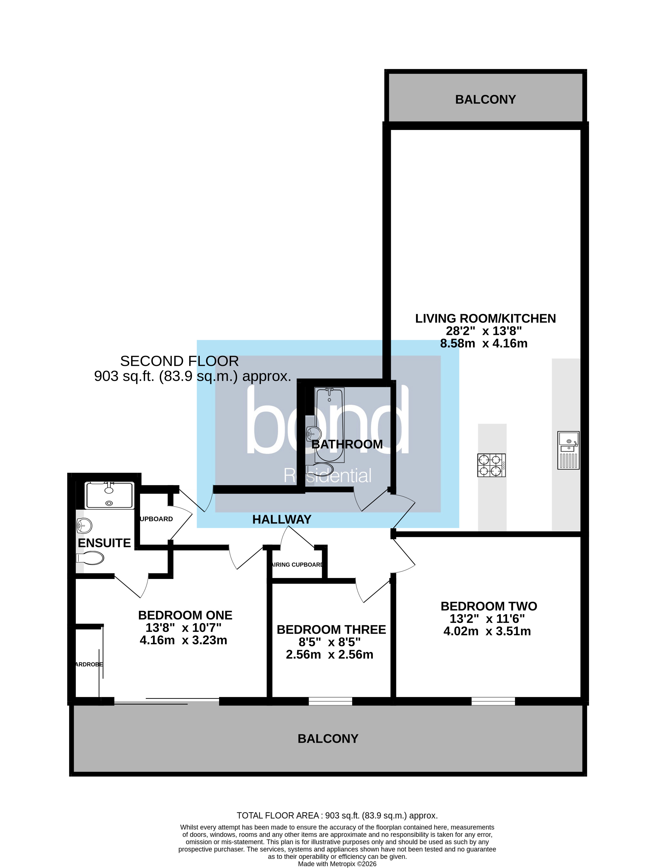 Floorplan for Marconi Road, Chelmsford, Essex