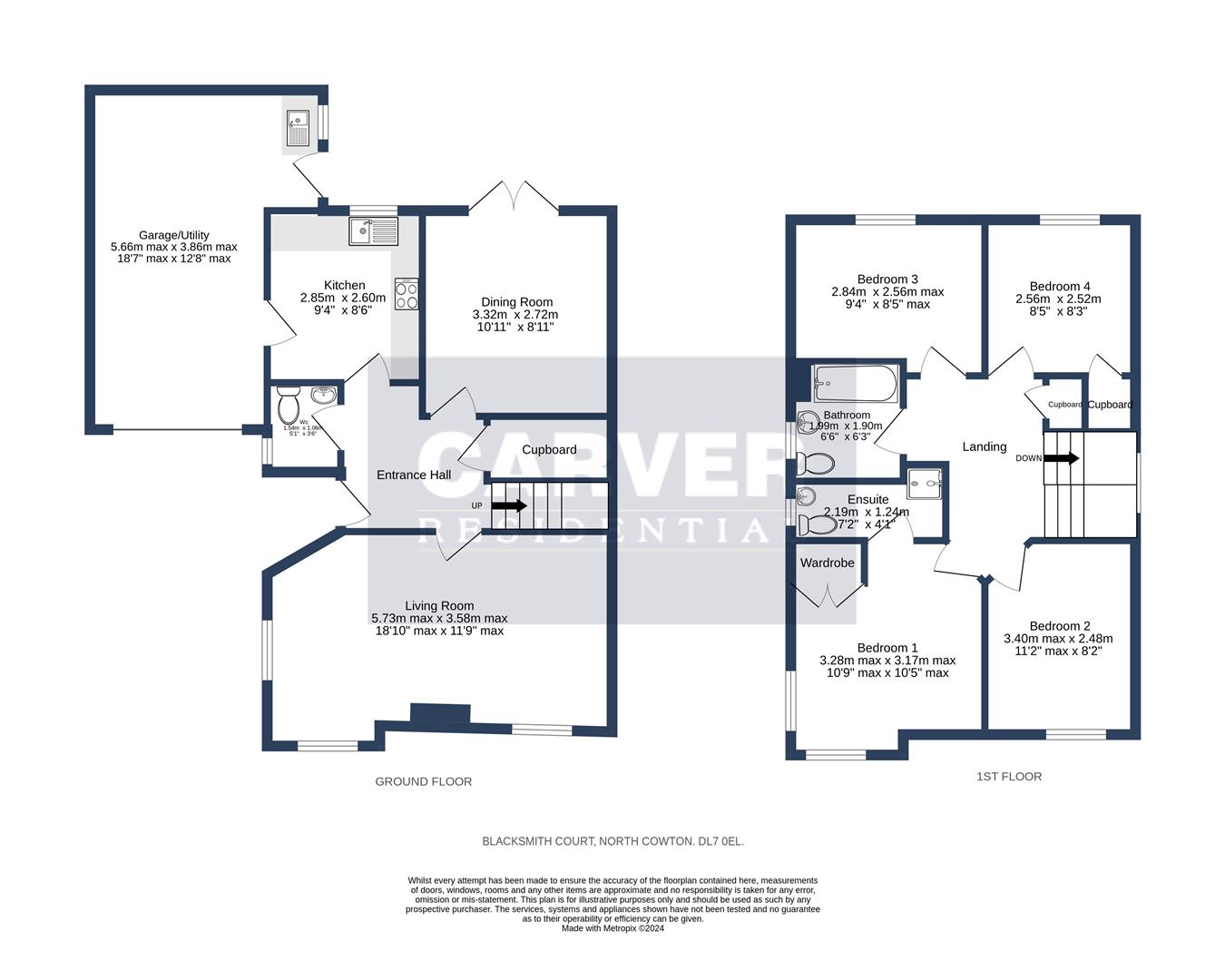 Floorplan for Blacksmith Court, North Cowton, Northallerton