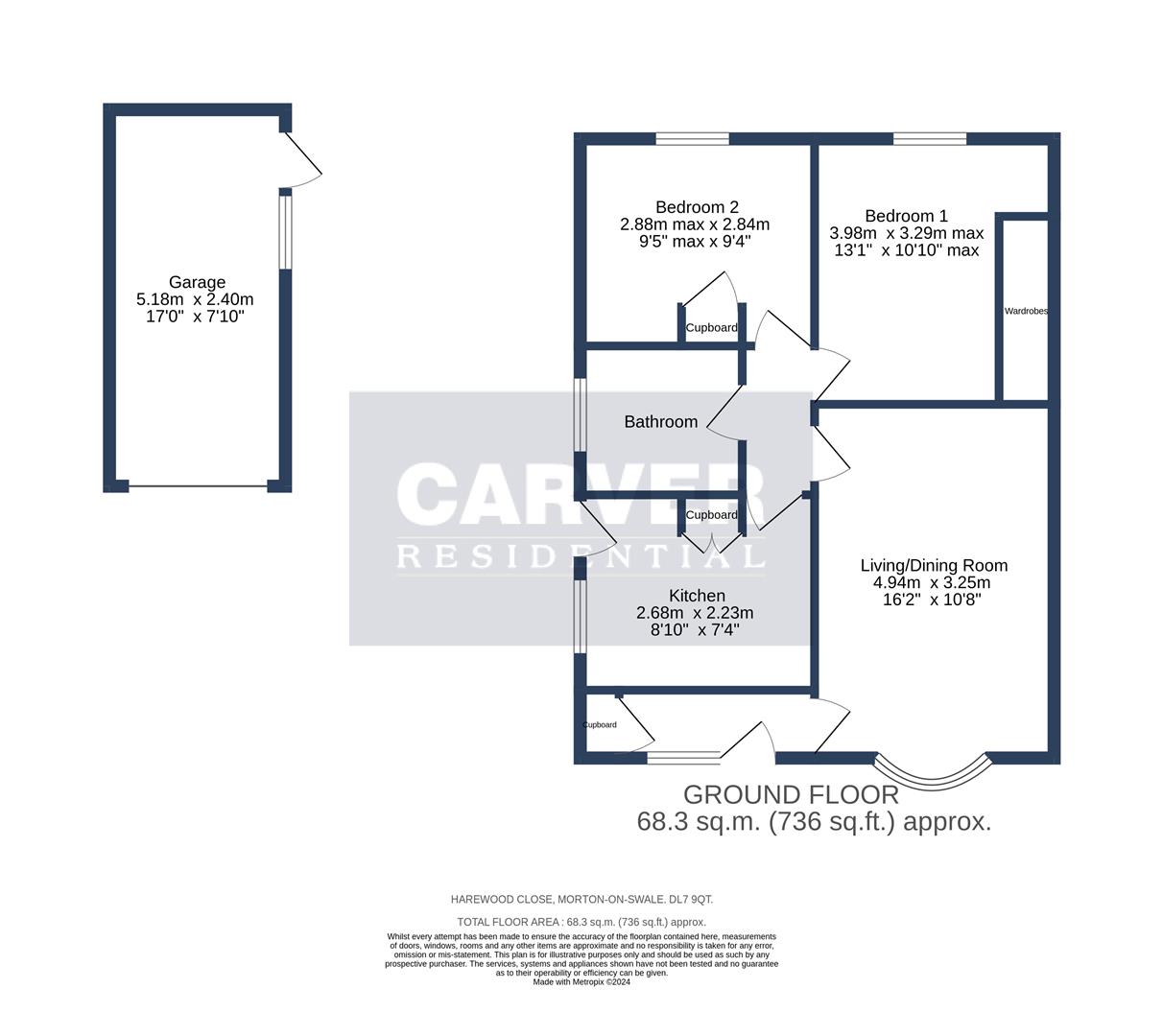 Floorplan for Harewood Close, Morton On Swale, Northallerton