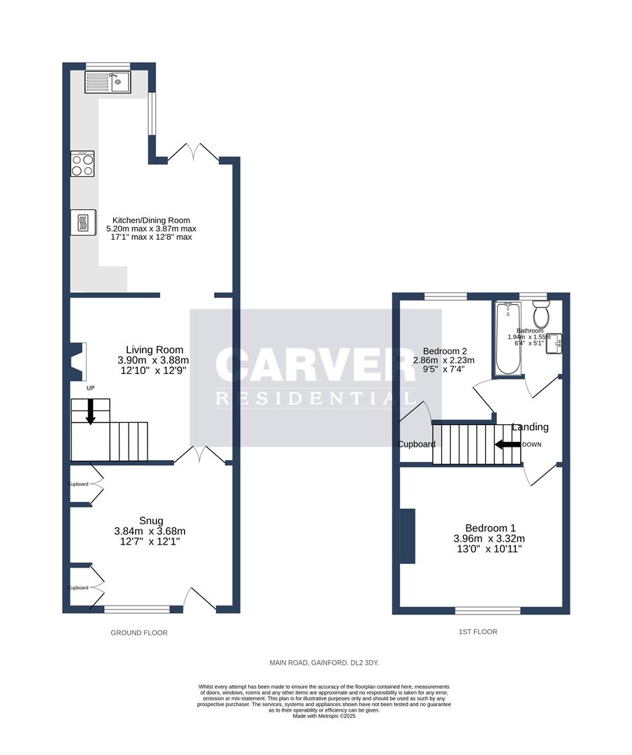 Floorplan for Main Road, Gainford, Darlington