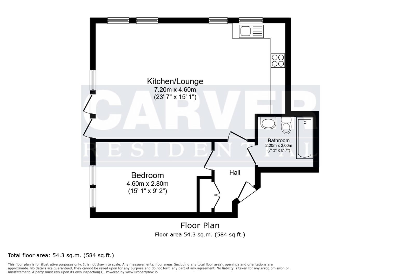Floorplan for Glaisdale Court, Darlington