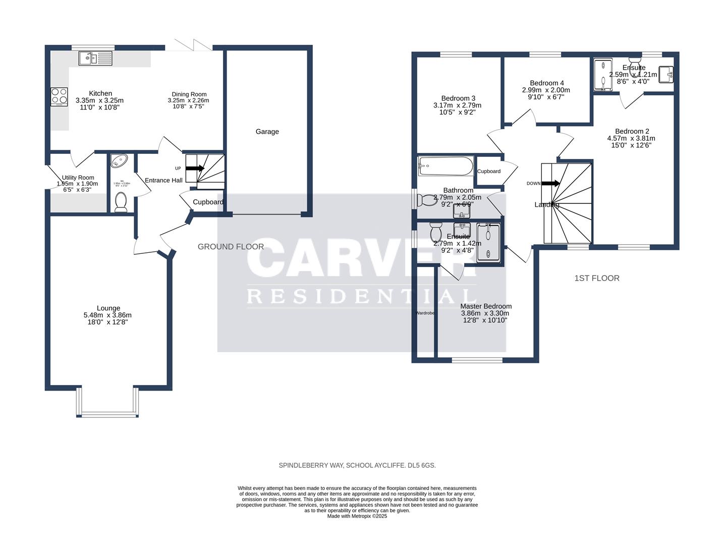 Floorplan for Spindleberry Way, School Aycliffe