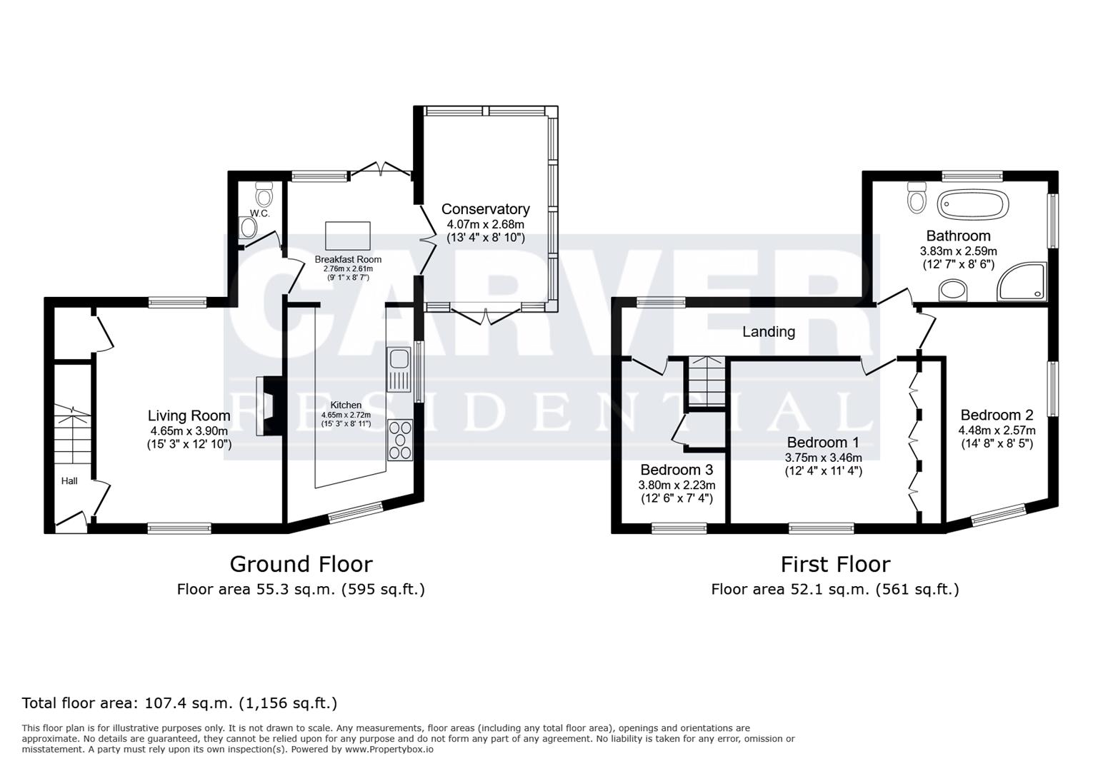 Floorplan for Strait Lane, Hurworth, Darlington