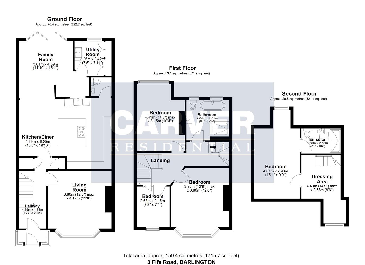 Floorplan for Fife Road, Darlington