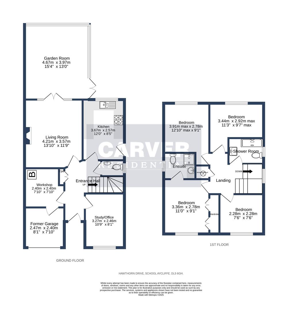 Floorplan for Hawthorn Drive, School Aycliffe