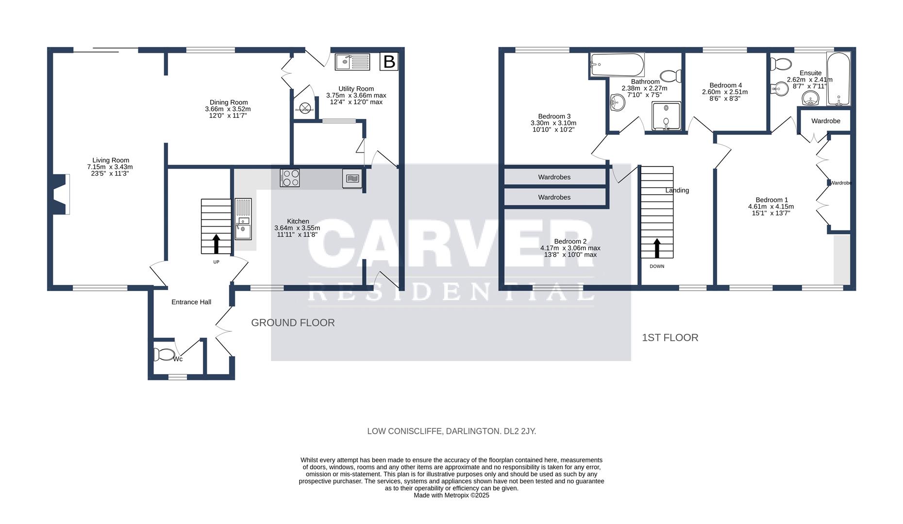 Floorplan for Low Coniscliffe, Darlington