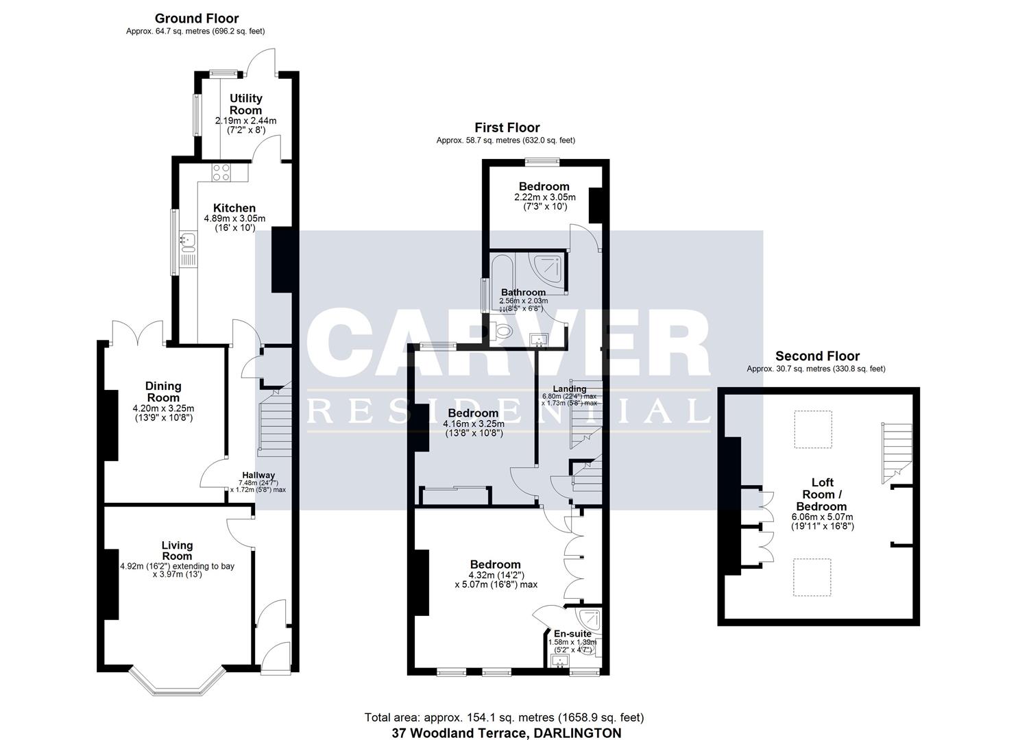 Floorplan for Woodland Terrace, Darlington